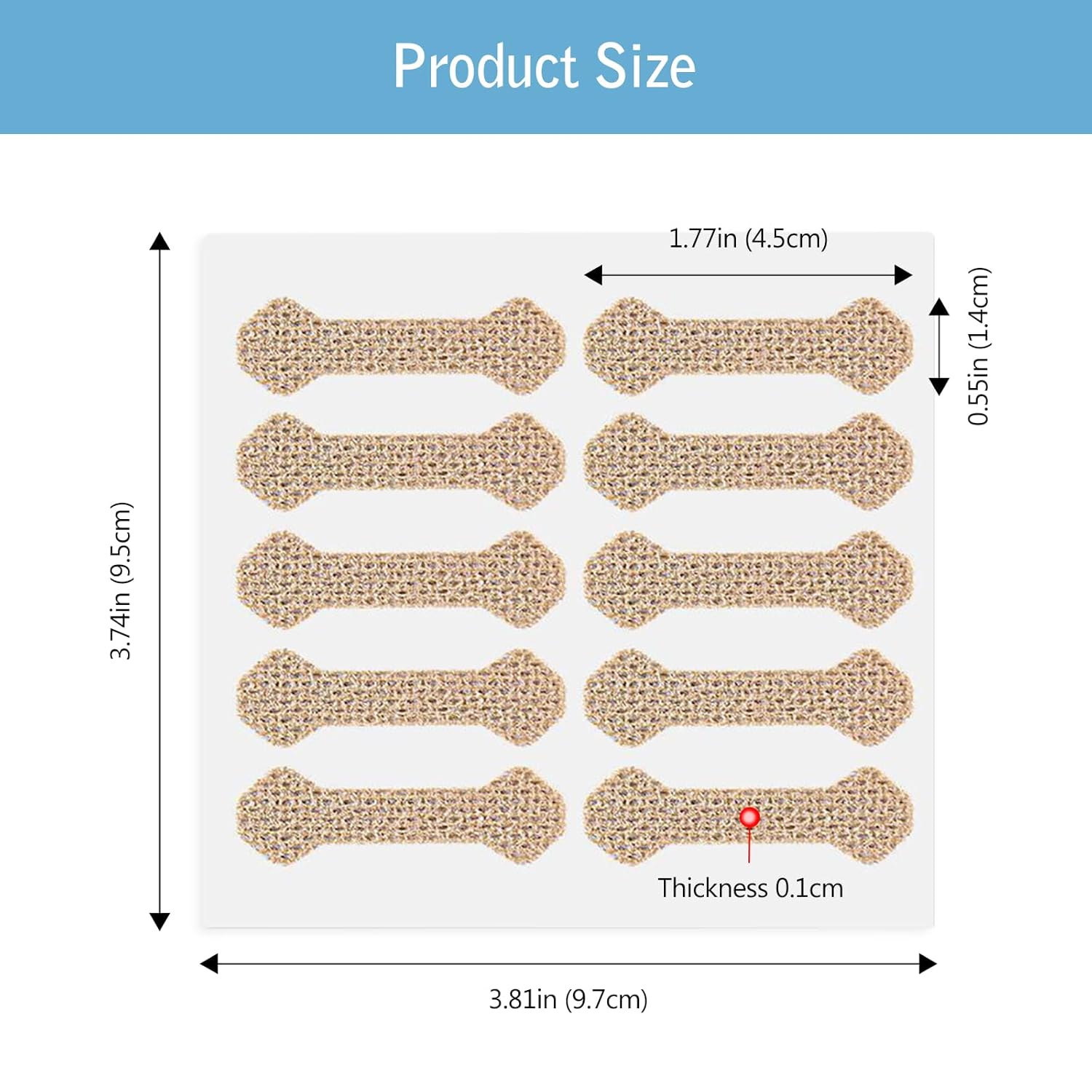 Ingrown Toenail Treatment, 100 Pcs Breathable Ingrown Toenail Strips,Painless Ingrown Toenail Tool, Professional Pedicure for Toenail Corrector Patch - Image 7