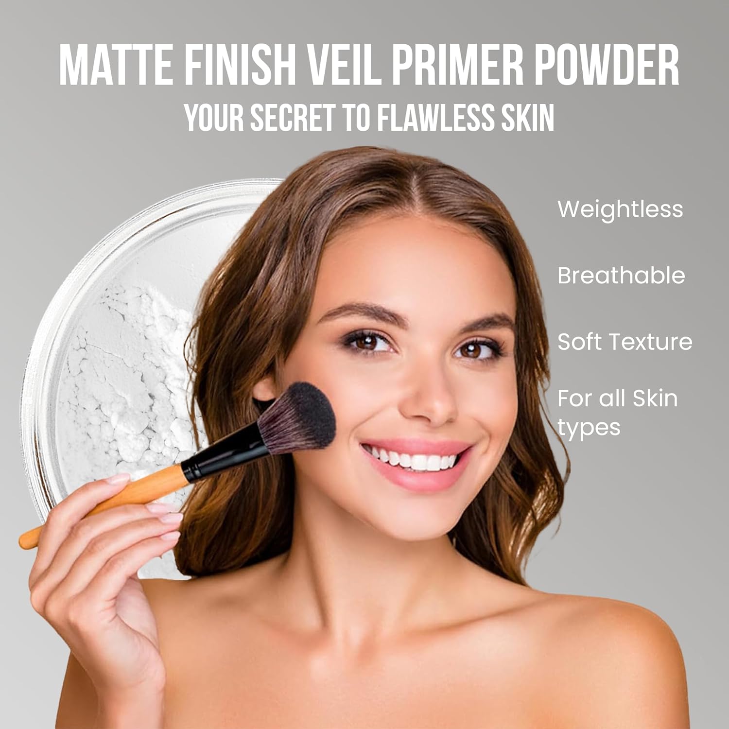 ULTIMATE KIT (WARM- Neutral Shade, Most Popular) Full Size Mineral Makeup Set Matte Foundation Kit Bare Face Sheer Powder Cover - Image 9