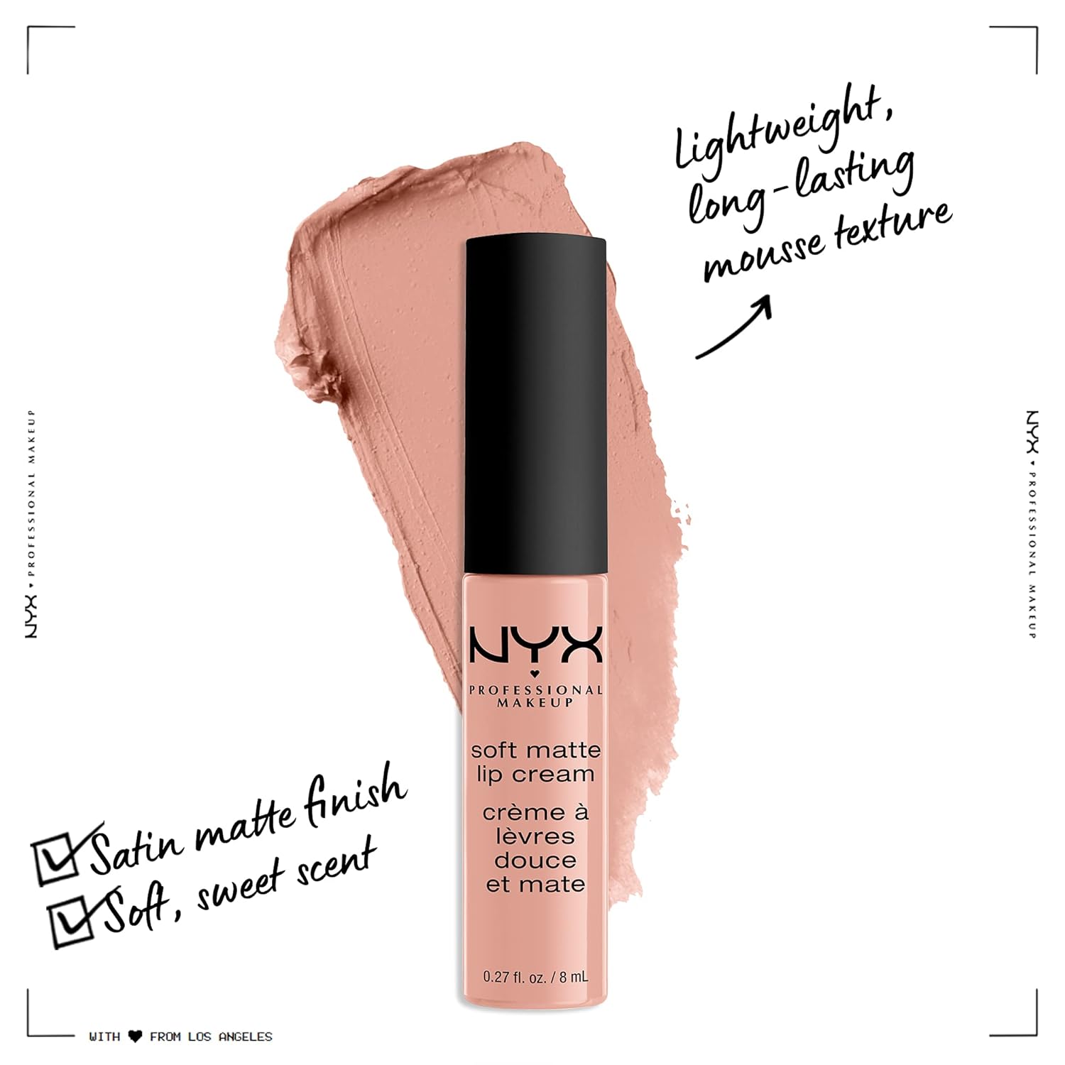 NYX PROFESSIONAL MAKEUP Soft Matte Lip Cream, Lightweight Liquid Lipstick - Cairo (Matte Pure Nude) - Image 2