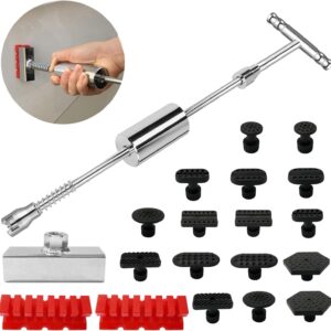 Dent Puller - Dent Remover with T bar Dent Puller and Upgraded Dent Puller Tabs for Car Dent Repair and Metal Surface Dent Removal