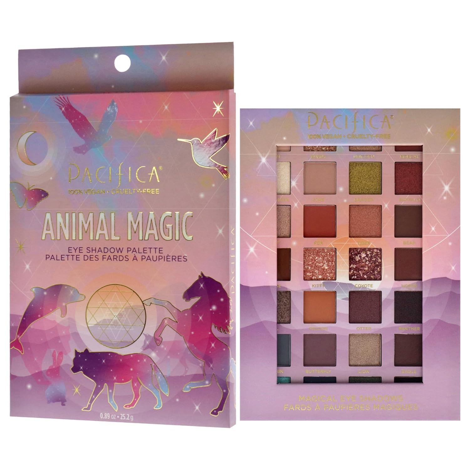 Pacifica Animal Magic Eyeshadow Palette 28 Blendable Talc-Free Vegan Shades 0.89 oz - Image 4