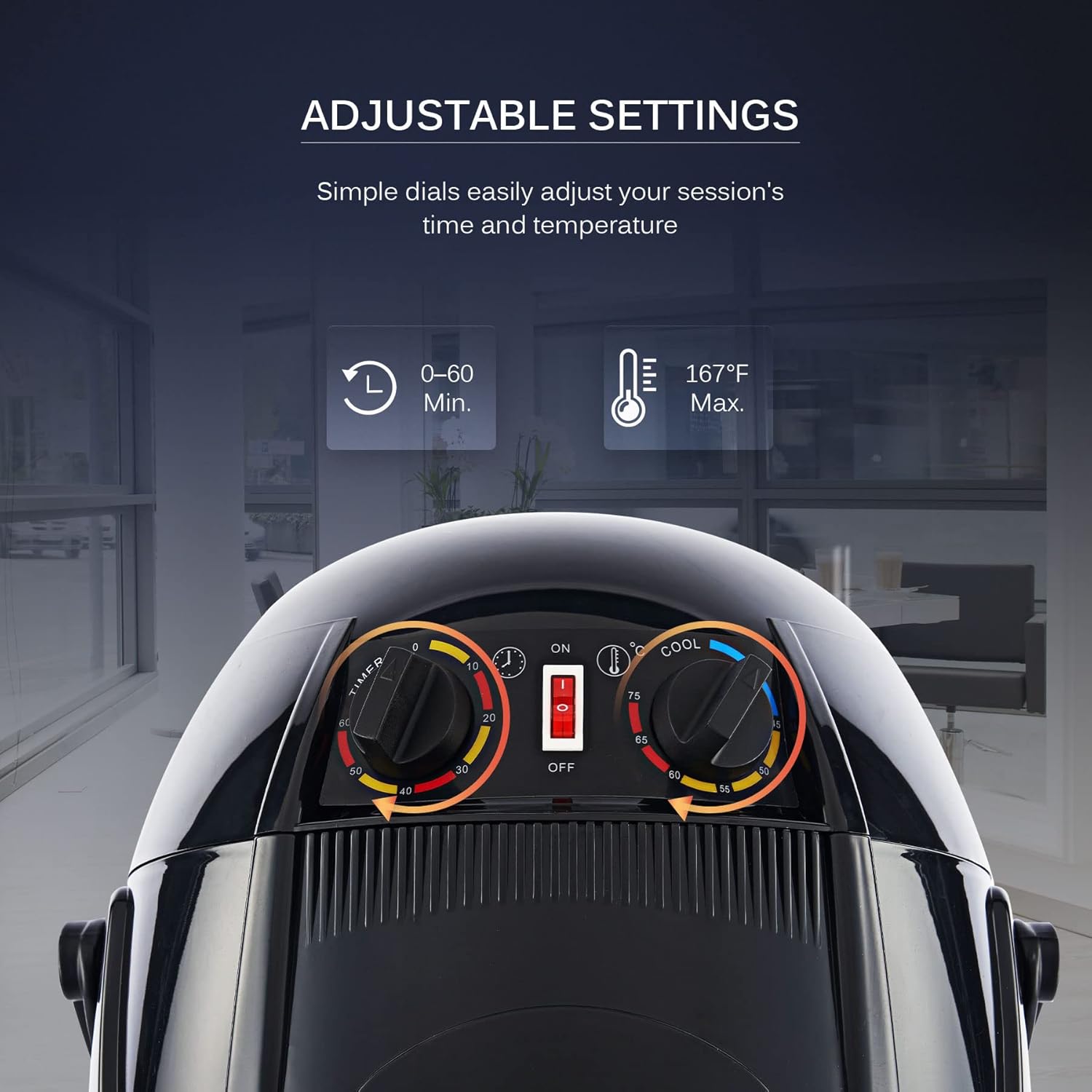Y-NOT Professional Hairdryer Height Adjustable Hooded Stand Up Bonnet Hair Dryer, Floor Standing Rolling Base with Wheels for Beauty Salon Equipment Home Spa - Image 5