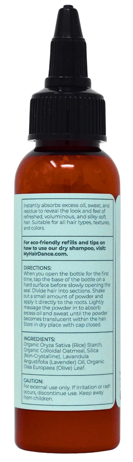 Dry Shampoo Volume Powder | Natural & Organic Ingredients | Non-Aerosol | Made in USA | Talc & Corn Free | For Blonde and Dark Hair | Lavender Oil Scented | 1 Ounce - Image 2