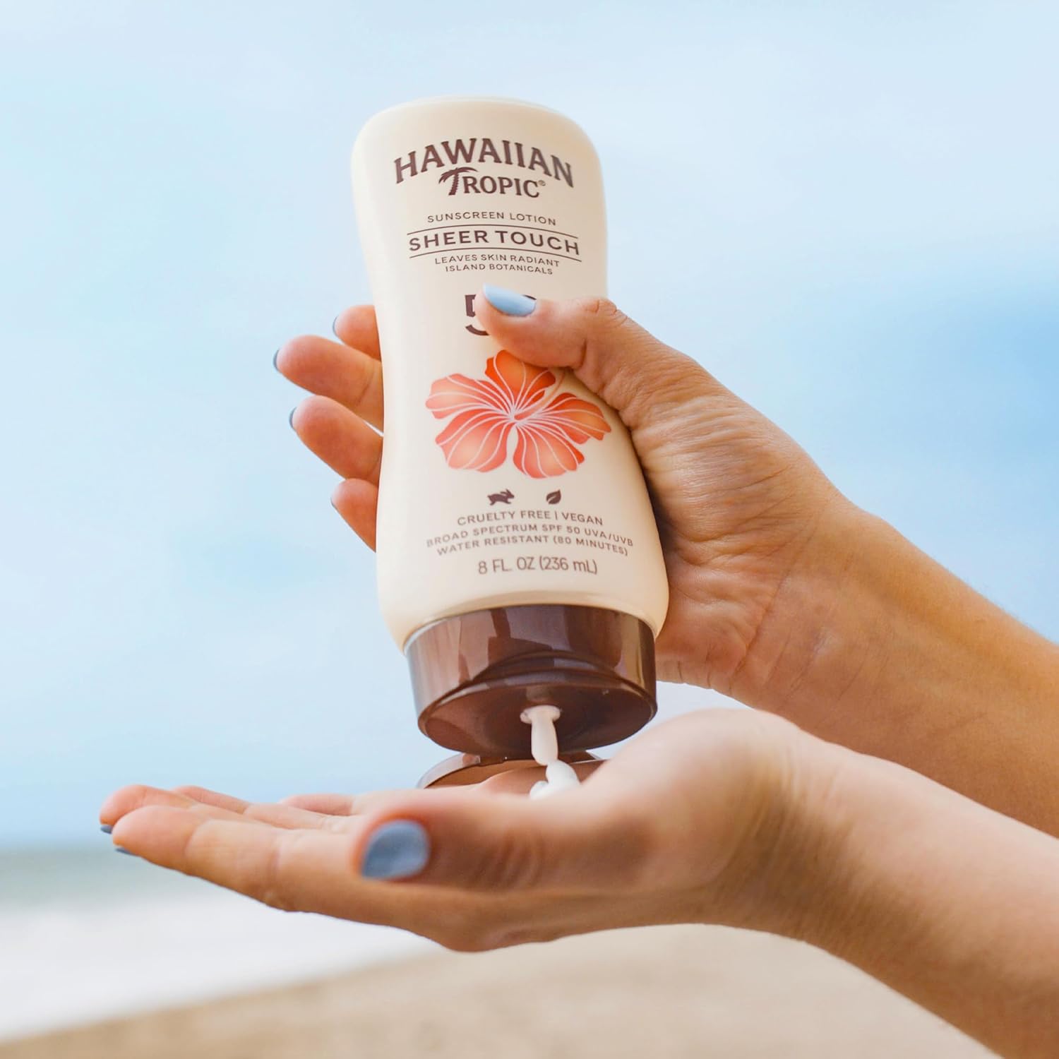 Hawaiian Tropic Sheer Touch Lotion Sunscreen SPF 70, 8oz | Broad Spectrum, Oxybenzone-Free, Sunblock Lotion, Hawaiian Tropic Sunscreen SPF 70, 8oz - Image 6