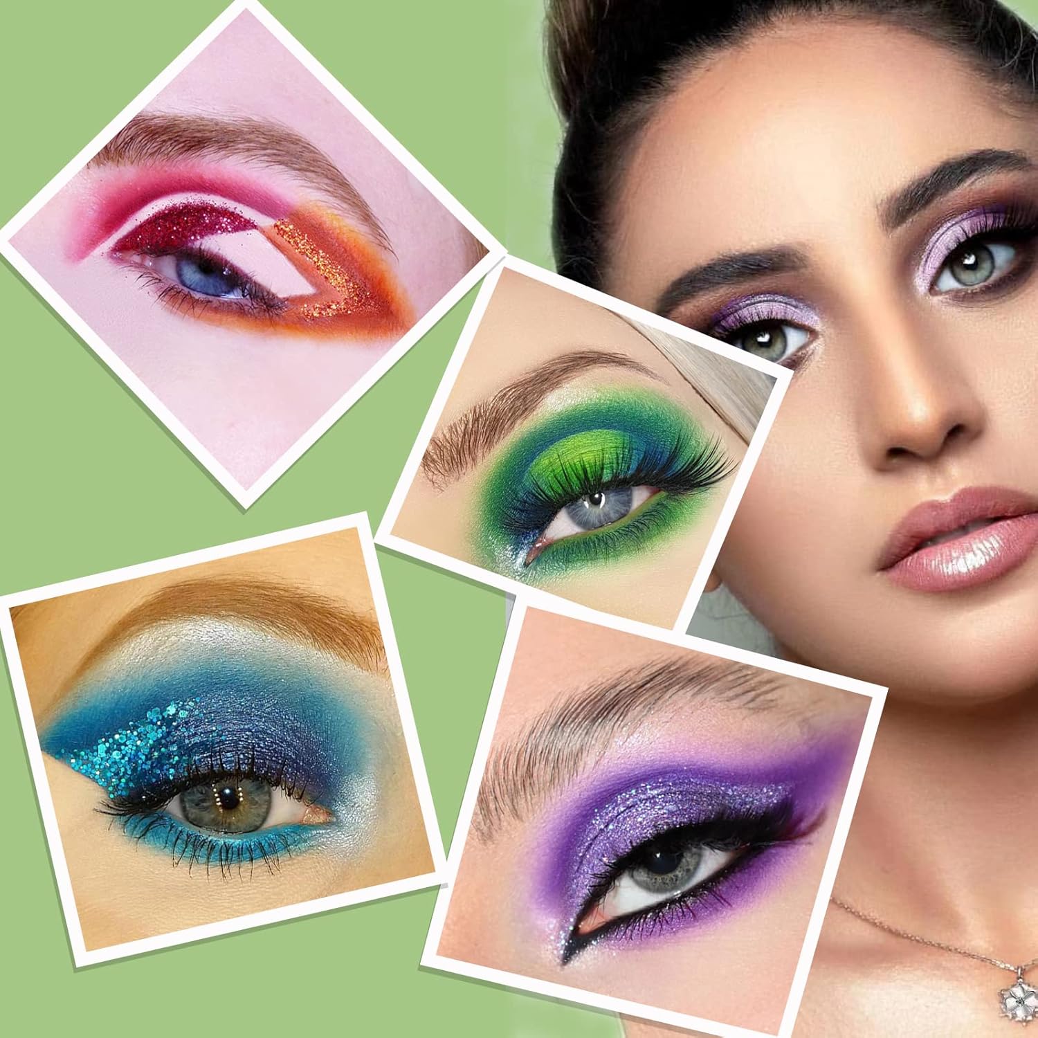 MYUANGO Color Board Eyeshadow Palette - Highly Pigmented 60 Shades Matte Shimmer Glitter Vegan Makeup Palette for Beginners - Waterproof, Blendable, Long-Lasting - Cruelty-Free - Image 2