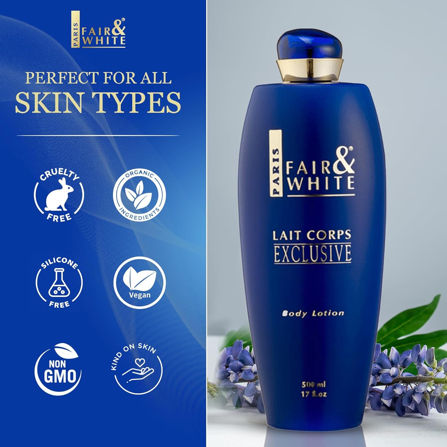 FAIR & WHITE Lait Corps Exclusive Body Lotion - 17 Fl oz / 500 ml - Image 3