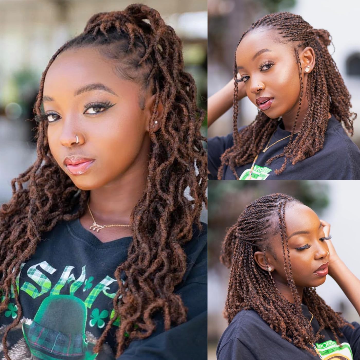 Afro Kinky Curly Human Hair Bulk for Passion Twists Marley Twist Temporary Locks, Mini Twist or Permanent Locs Afro Kinky Bulk Human Hair Can be bleached and dyed 1 Pack 50 Gram (4#, 12) - Image 6