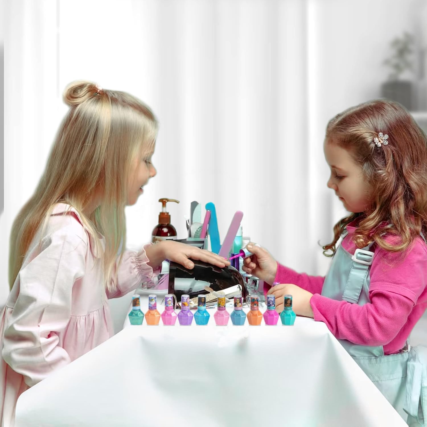 Disney The Little Mermaid Ariel Kids Washable Nail Polish Set, Pretend Play Makeup Beauty Set Birthday Toys Gift for 3 4 5 6 7 8 9 10 11 12 Years Old Kid - Image 6