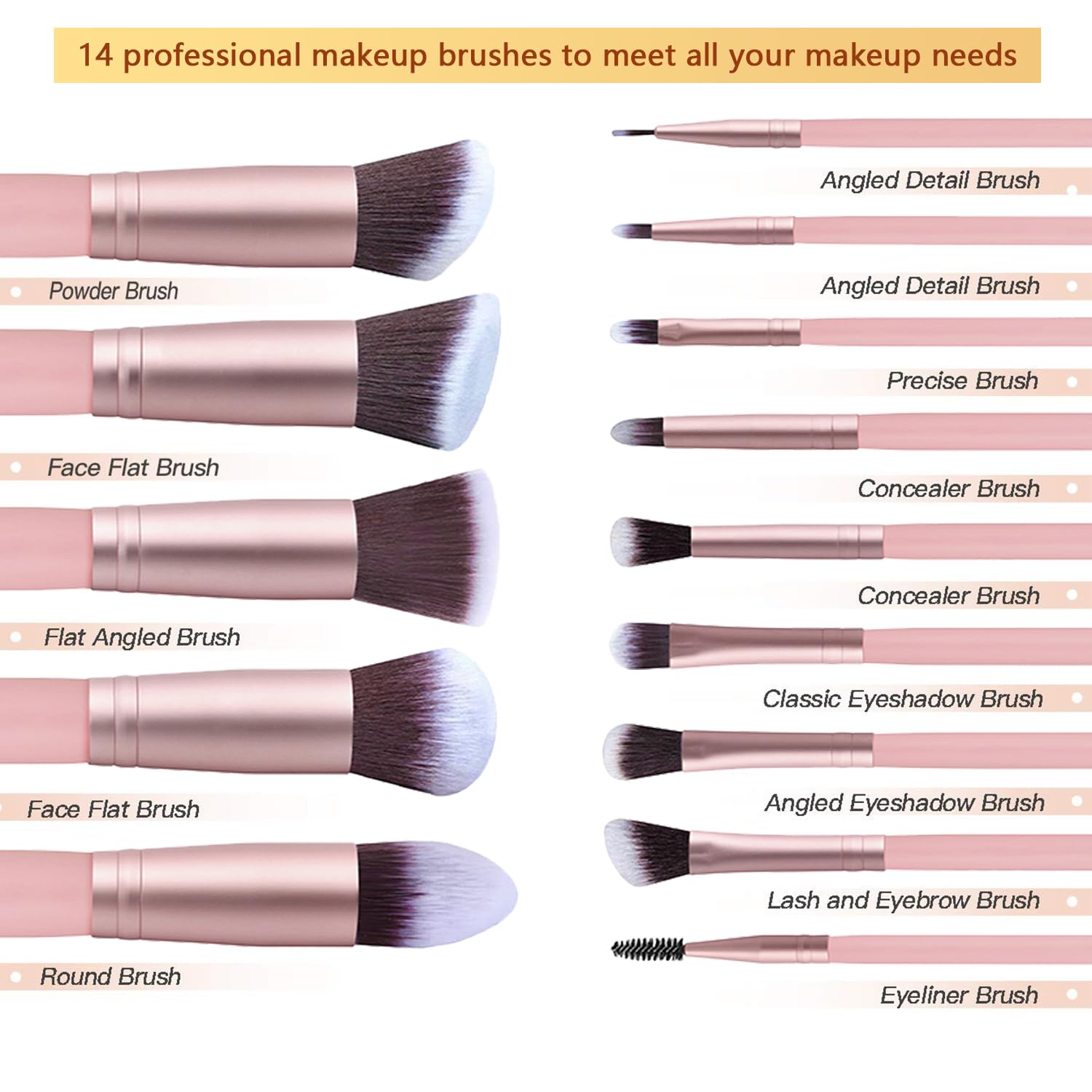 33PCS Makeup Foundation Brushes Tool Set with Sponges, Eyelash Curlers, Powder Puffs, Silicone Washing Bowls, Eye Aids, Nano Spray Bottles, Exfoliating Face Brushes, Eyebrow Trimming, Storage Bag - Image 2