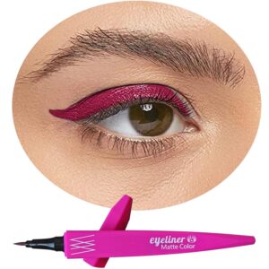 Red Liquid Eye Liner Pen with Ultra Fine Felt Tip, 24 Hours Waterproof & Smudge-proof Eyeliner Pen, Quick Drying Formula Long Lasting High-Pigmented Eye Makeup Gift Kit(Red)