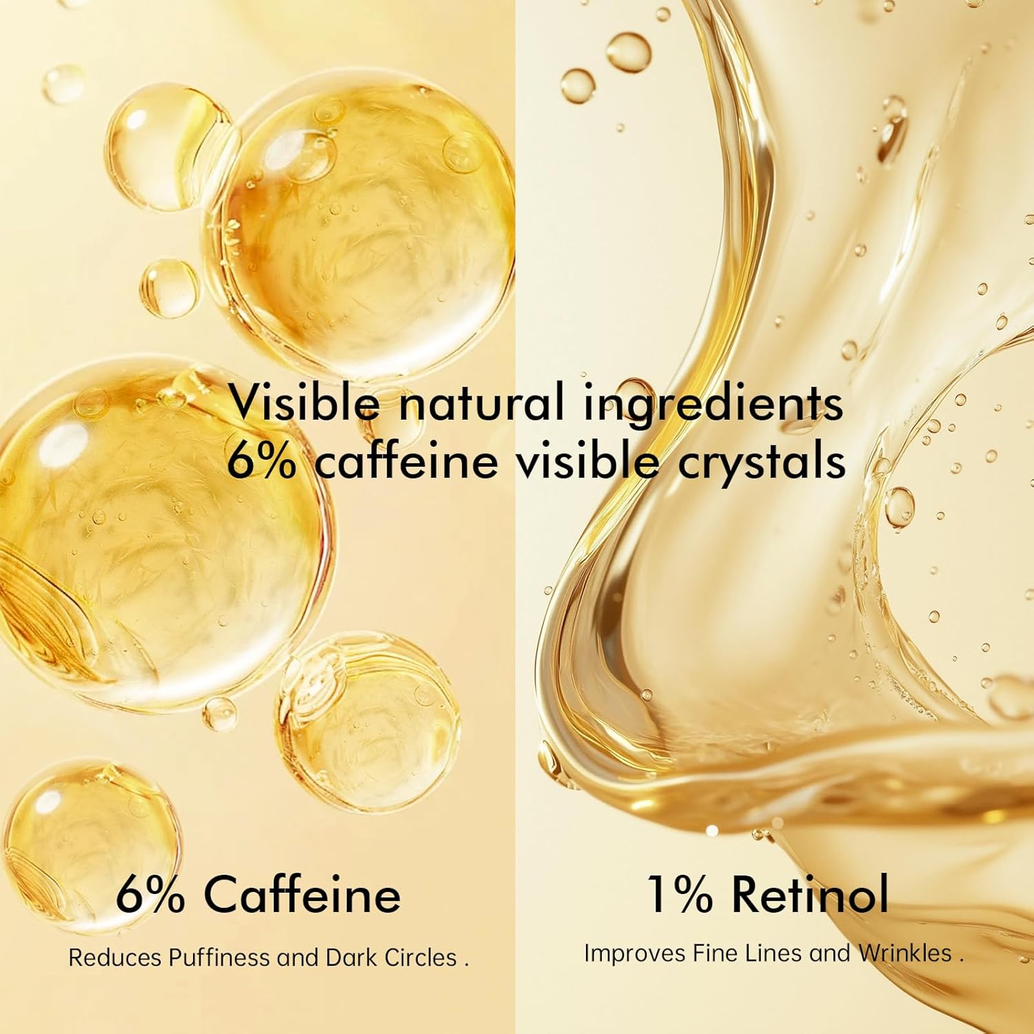 Revitalizing 0.68 fl. oz Eye Cream with 6% Caffeine, 1% Retinol, and Hyaluronic Acid for Dark Circles - Image 7