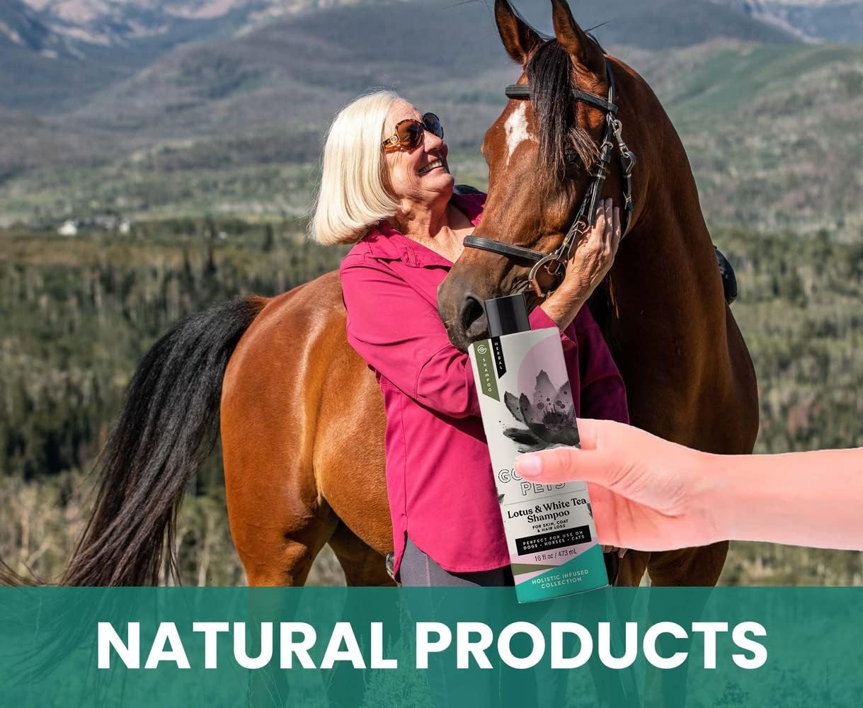 Holistic Natural Derived Lotus and White Tea Pet Shampoo: Veterinarian Recommended - Remove Dirt, Cleanse and Restore Your Dog, Cat or Horse Coat - Made in USA - 16 oz - Image 8