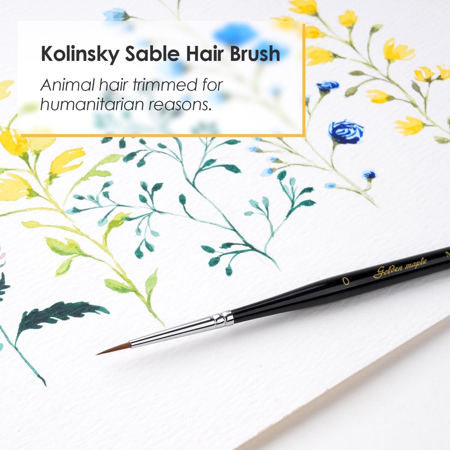 Kolinsky Sable Miniature Paint Brushes - Professional Artist Brush Size 0, Small Fine Detail Paint Brush Set for Mini Paints, Paint by Number, Figurine - Image 2