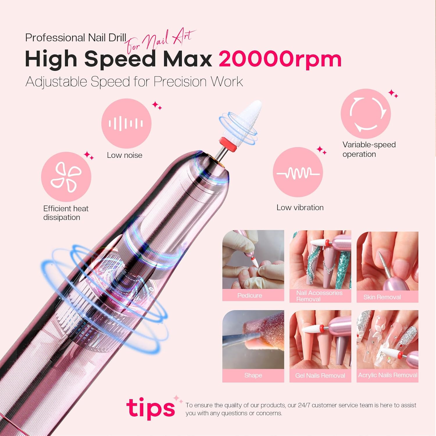 Acrylic Nail Kit for Beginners: Professional Complete Set with Drill UV Light Gel Polish Nail Art Tools for Salon Quality Manicures at Home - Image 6