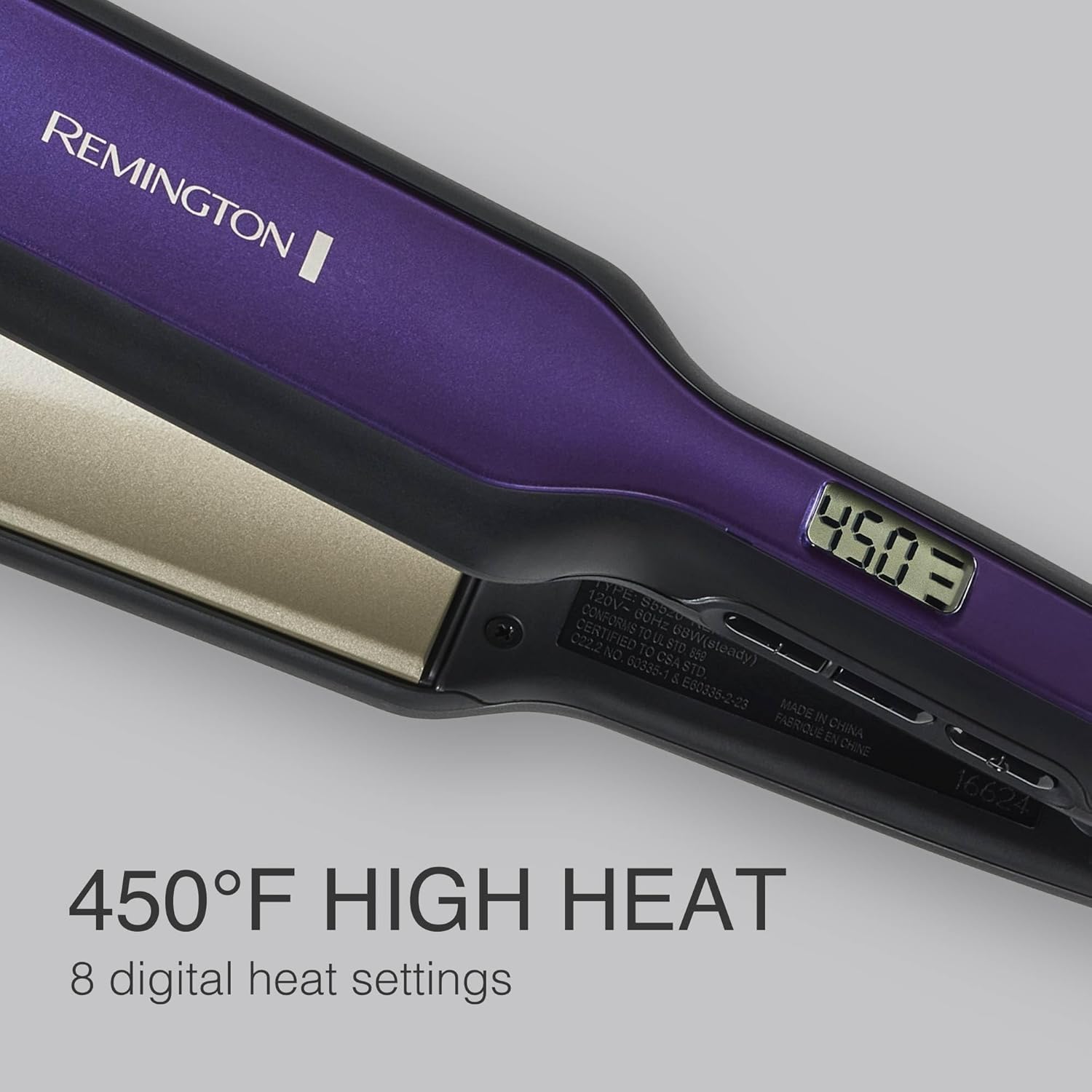 Remington 1 3/4" Flat Iron, Hair Straightener with Anti-Static Technology, 30-Second Heat Up & 60 Minute Auto Shut-Off, 30% Longer Ceramic Floating Plates, Titanium + Ceramic Coating - Image 3