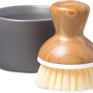 Full Circle Bubble Up, Brush + Dispenser, Gray
