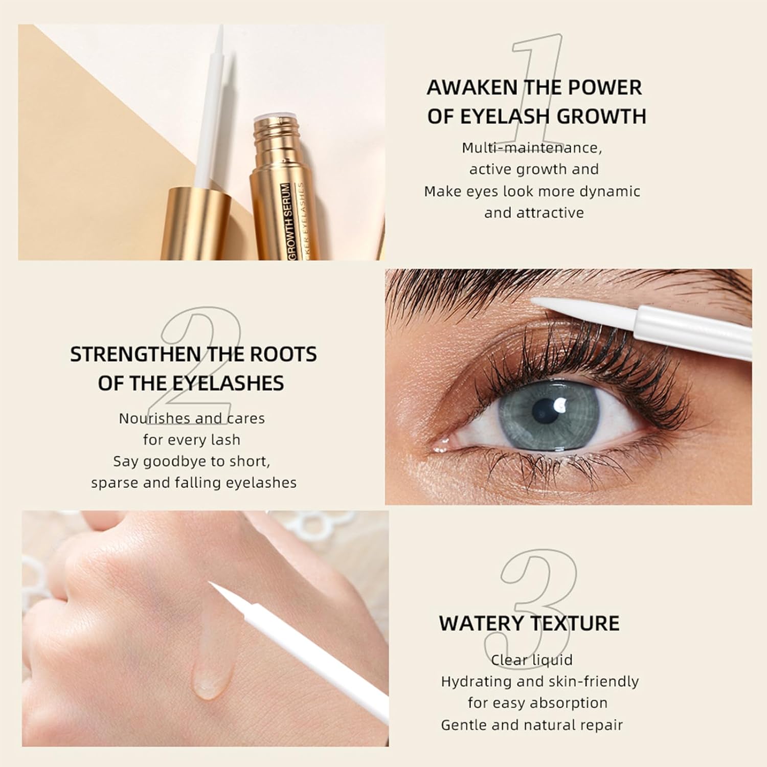 Eyelash Growth Serum for Thickness & Length, Enhances Lash Extensions, Also Promotes Brow Growth - Image 5