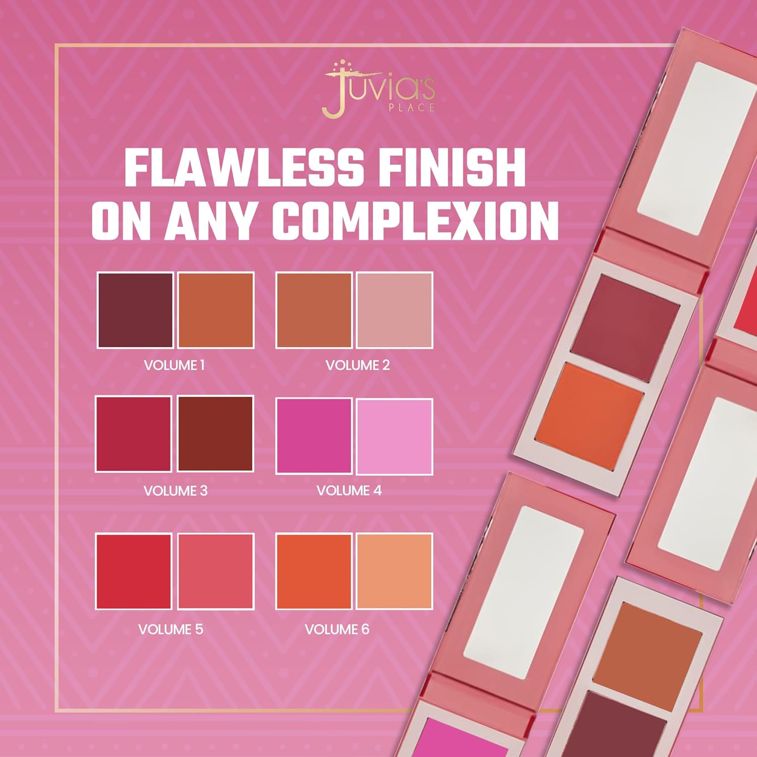 Juvia's Place Blushed Duo Blush - Two Tone Pigmented Buildable Pressed Mineral Powder - Rosy Natural Cheeks Matte Fresh Finish for All Skin Color -Volume1 - Image 2