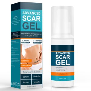 Scar Gel, Scar Cream, Advance Scar Gel for Surgical Scars,Face,Body,Leg, Burns, Acene,C-Section, Stretch Marks, Keloids,Scar Gel for Old & New Scars,Scar Removal for Women Men,1.76oz