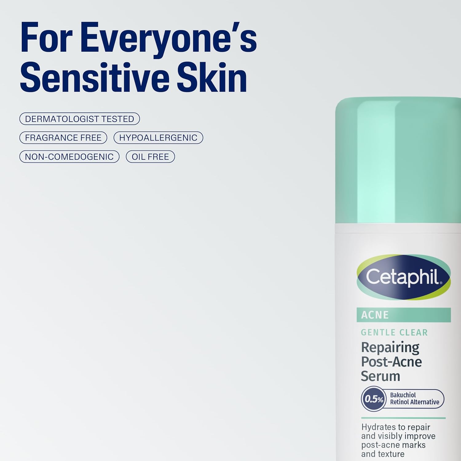 CETAPHIL Gentle Clear Repairing Post-Acne Serum, Retinol Alternative, Oil Free Serum for Sensitive Skin, 1 Fl Oz, Bakuchiol, Improves Skin Tone & Post-acne Marks, Dermatologist Recommended Brand - Image 7