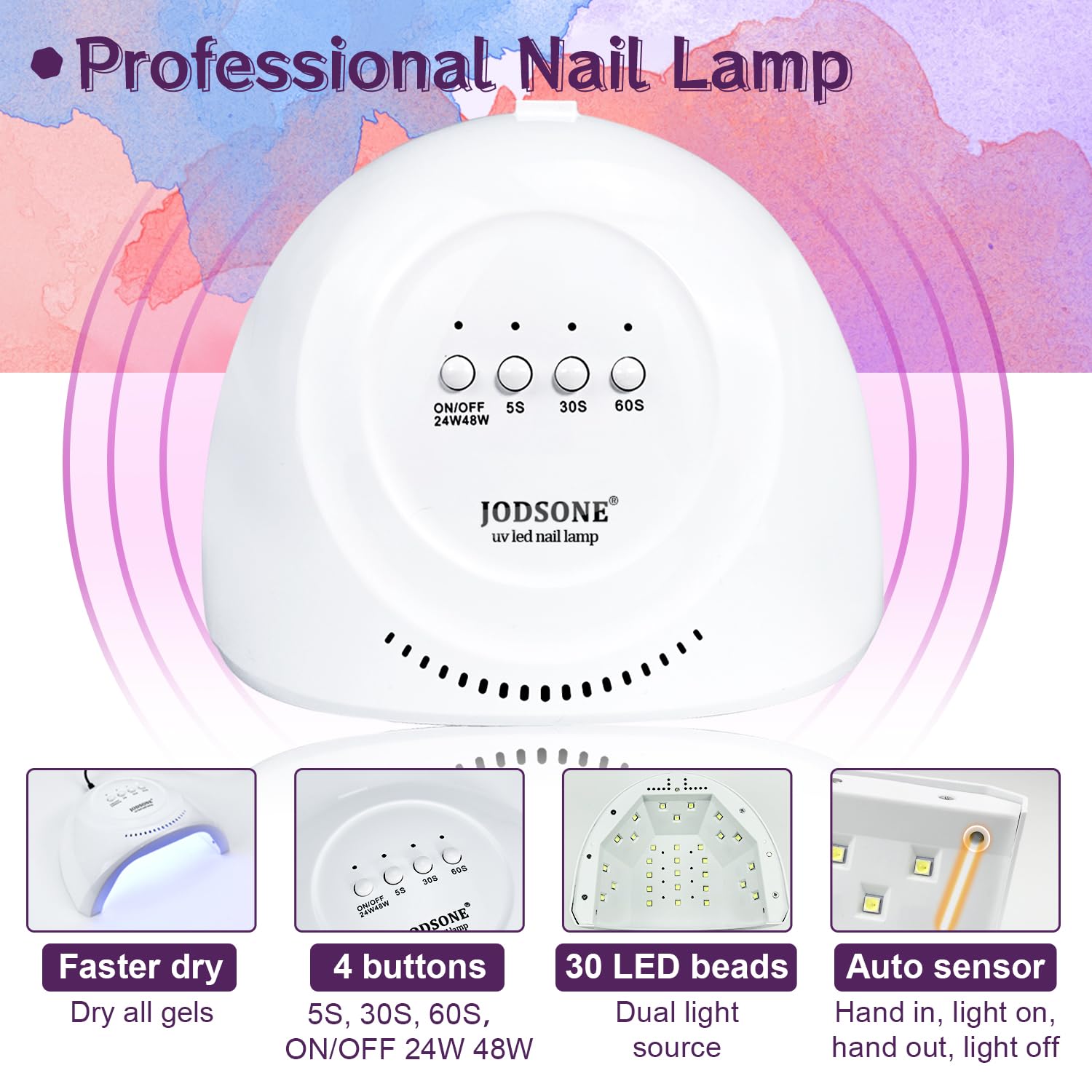 JODSONE 36 Pieces Gel Nail Polish Set U V Light Nail Drill Beginner Set Glossy Surface Easy To Apply Matte Texture All-In-One Manicure Kit - Image 2