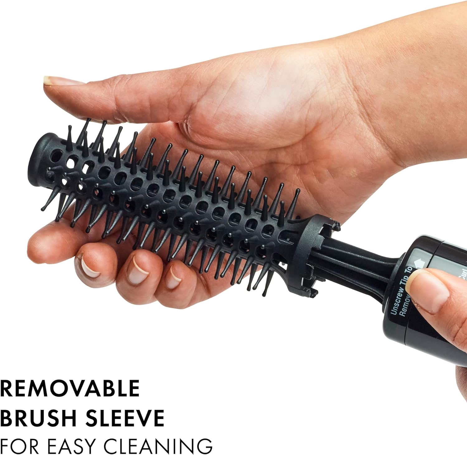 Hot Tools Pro Artist Hot Air Styling Brush | Style, Curl and Touch Ups (1”) Black - Image 4