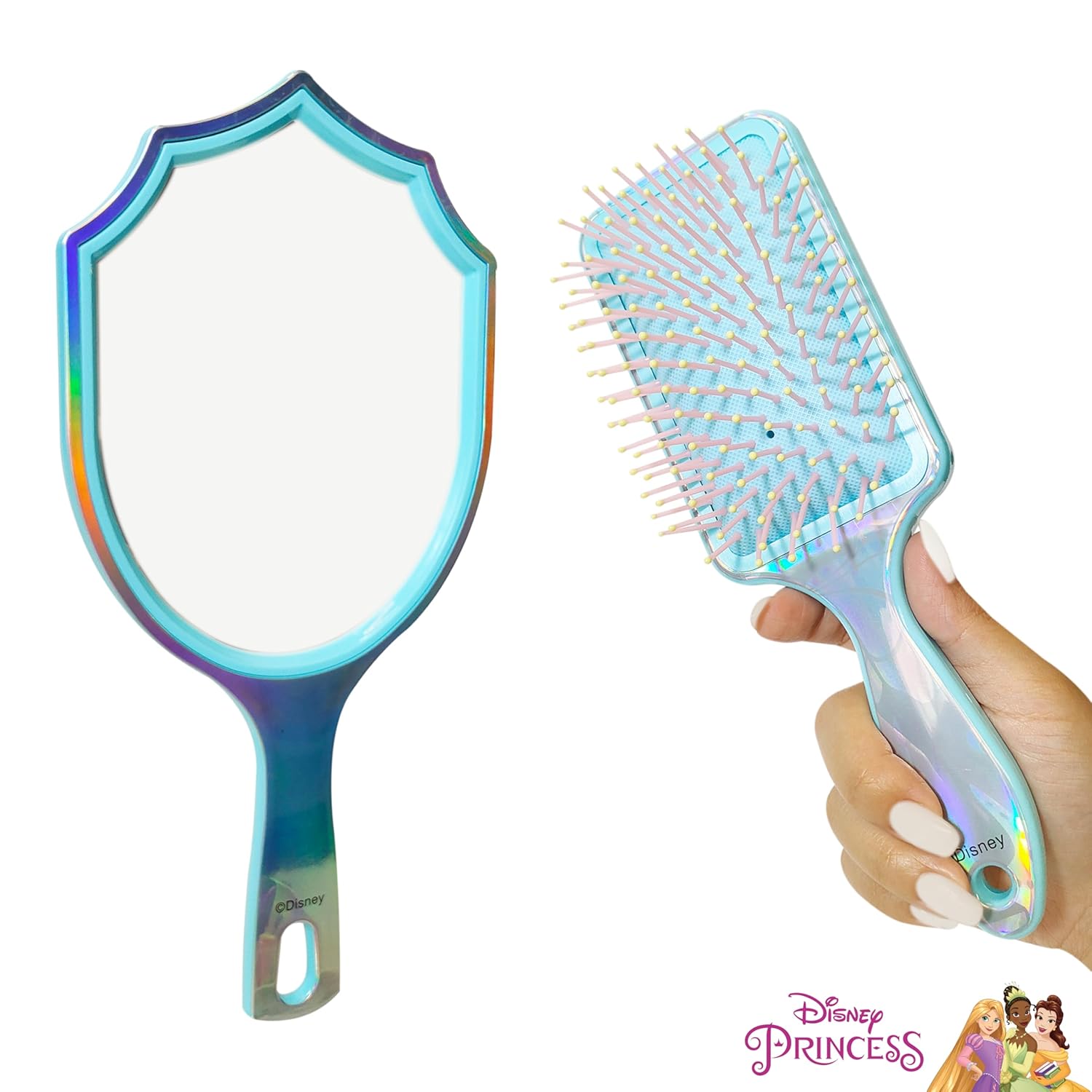 LUV HER Disney Princesses Spa Set for Girls Age 3+ - Includes Paddle Hair Brush and Hand Mirror featuring Ariel - Imaginative Play and Self-Care - Develops Creativity and Fine Motor Skills - Image 5