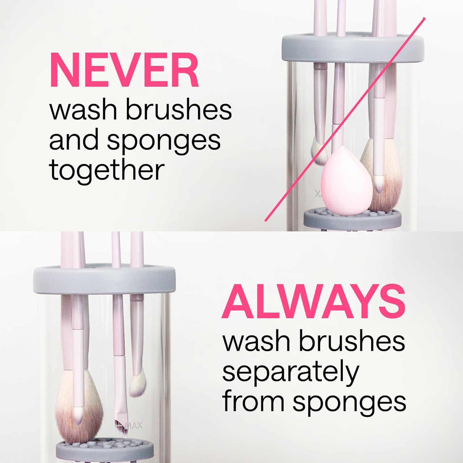 3-in-1 Electric Makeup Brush Cleaner Machine – Clean and Dry Makeup Brushes & Tools & Sponges Automatically – Make Up Dryer & Washer & Holder Combined – Make Up Brush Cleaner Cleanser Machine - Image 5