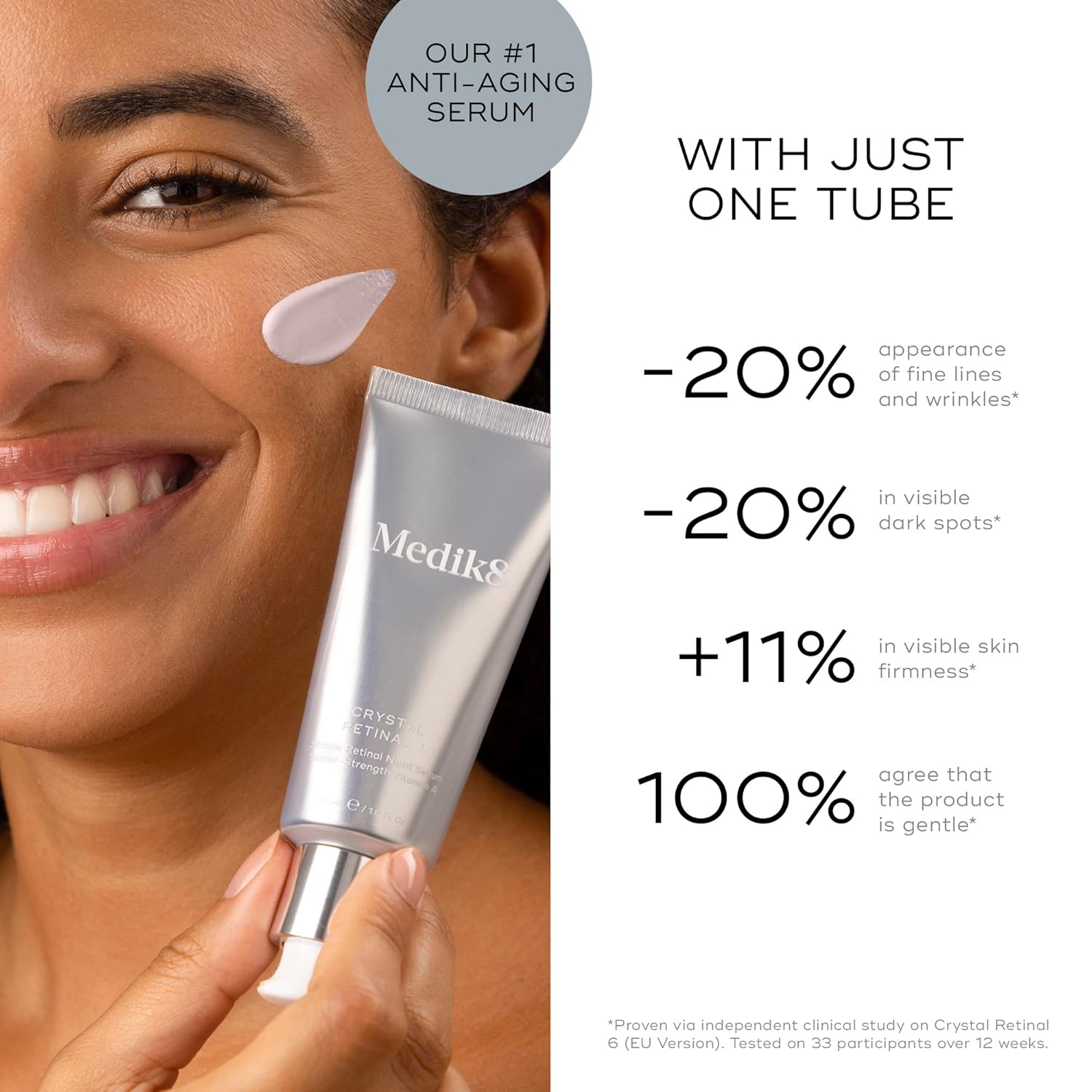 Medik8 Crystal Retinal 3 - Brightening, Firming, Advanced Skin Retinaldehyde Serum - Smooths Wrinkles - Hyaluronic Acid, Glycerin, Vitamin E - 1 oz - Image 5