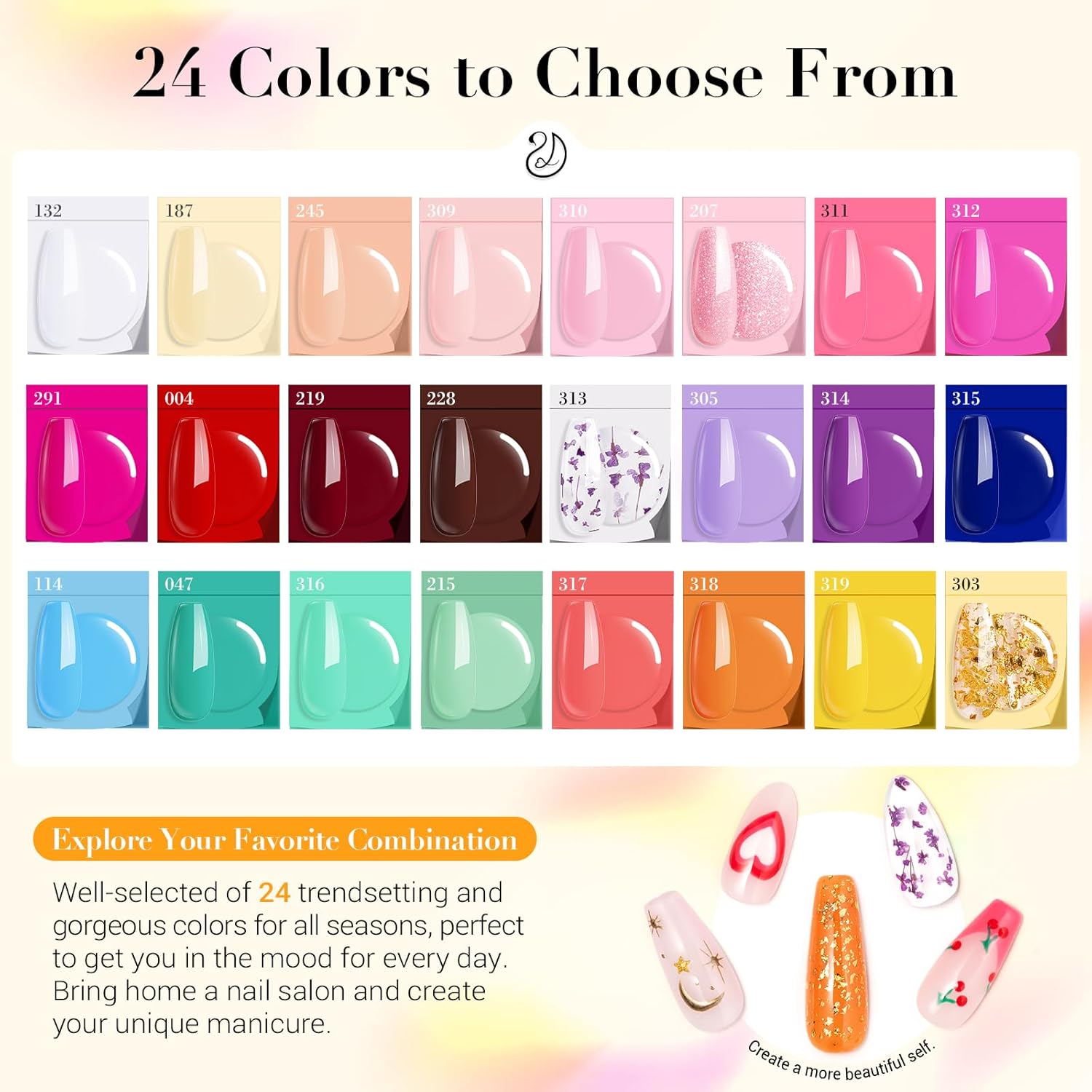 AZUREBEAUTY Dip Powder Nail Kit with Electric Nail Drill 24 Colors Bright Green Pink Orange Nail Starter Kit with Dip Liquids Base Top Coat Activator Portable Manicure French Nail Art Essential Set - Image 4