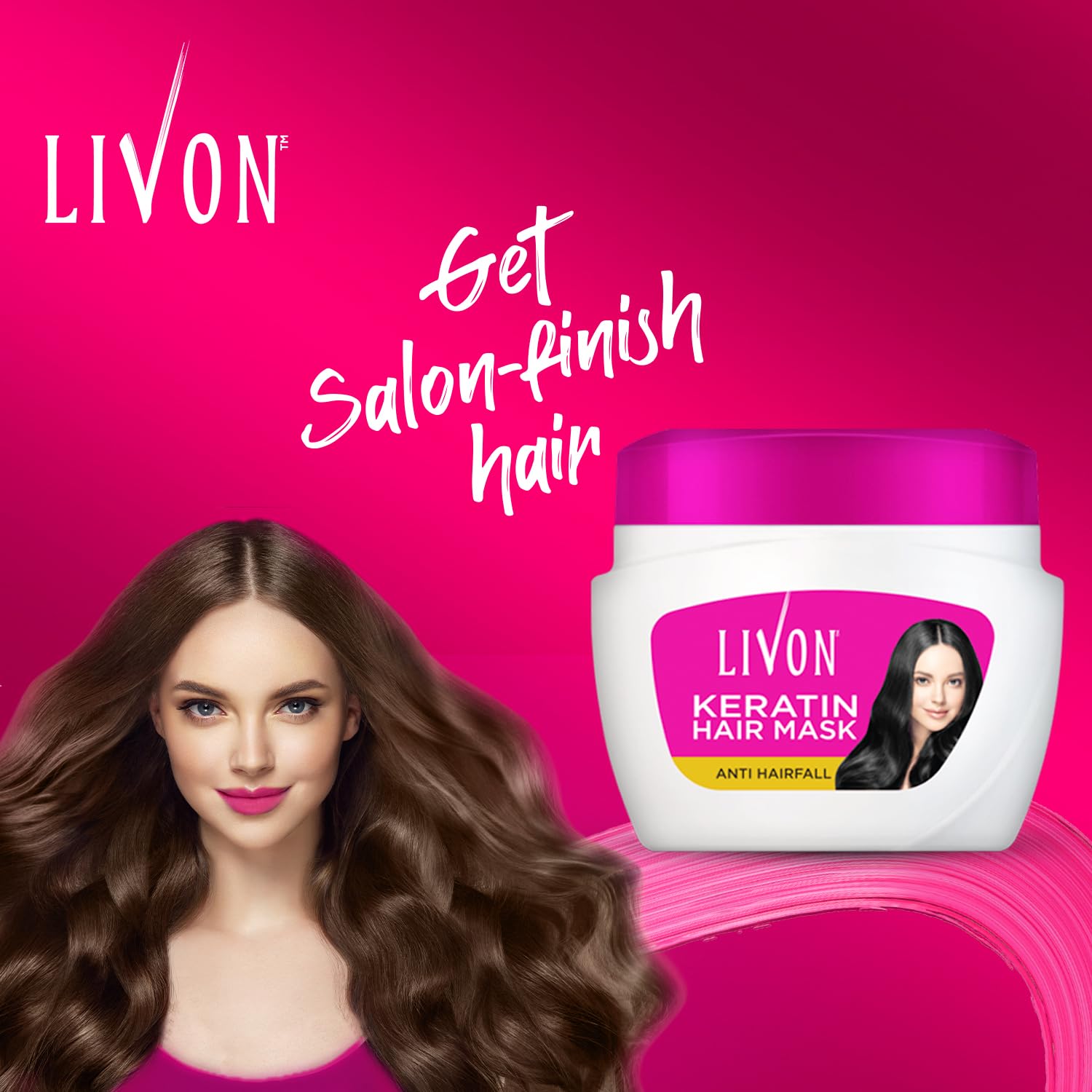 Livon Keratin Anti-Hair Fall Hair Mask 15.2 Fl. oz Conditioning Treatment for All Hair Types - Image 3