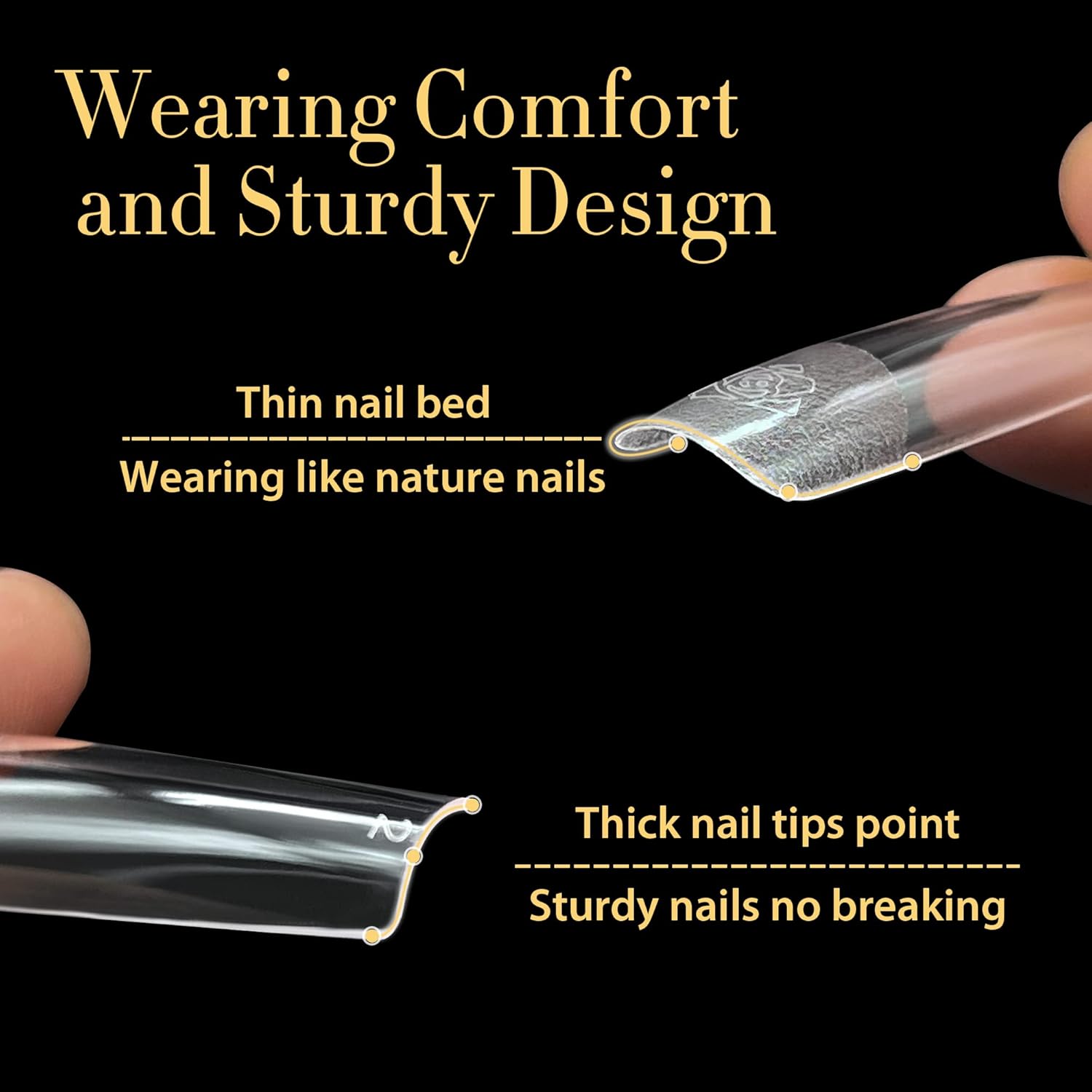 UNA GELLA Extra Long Tapered Sqaure Nail Tips, No C Curve Pre-file 120Pcs Square Press on Nails XXL Long Square Gel Nail Tips Full Cover Acrylic Straight for Nails Extension Art DIY Salon 12 Sizes - Image 5
