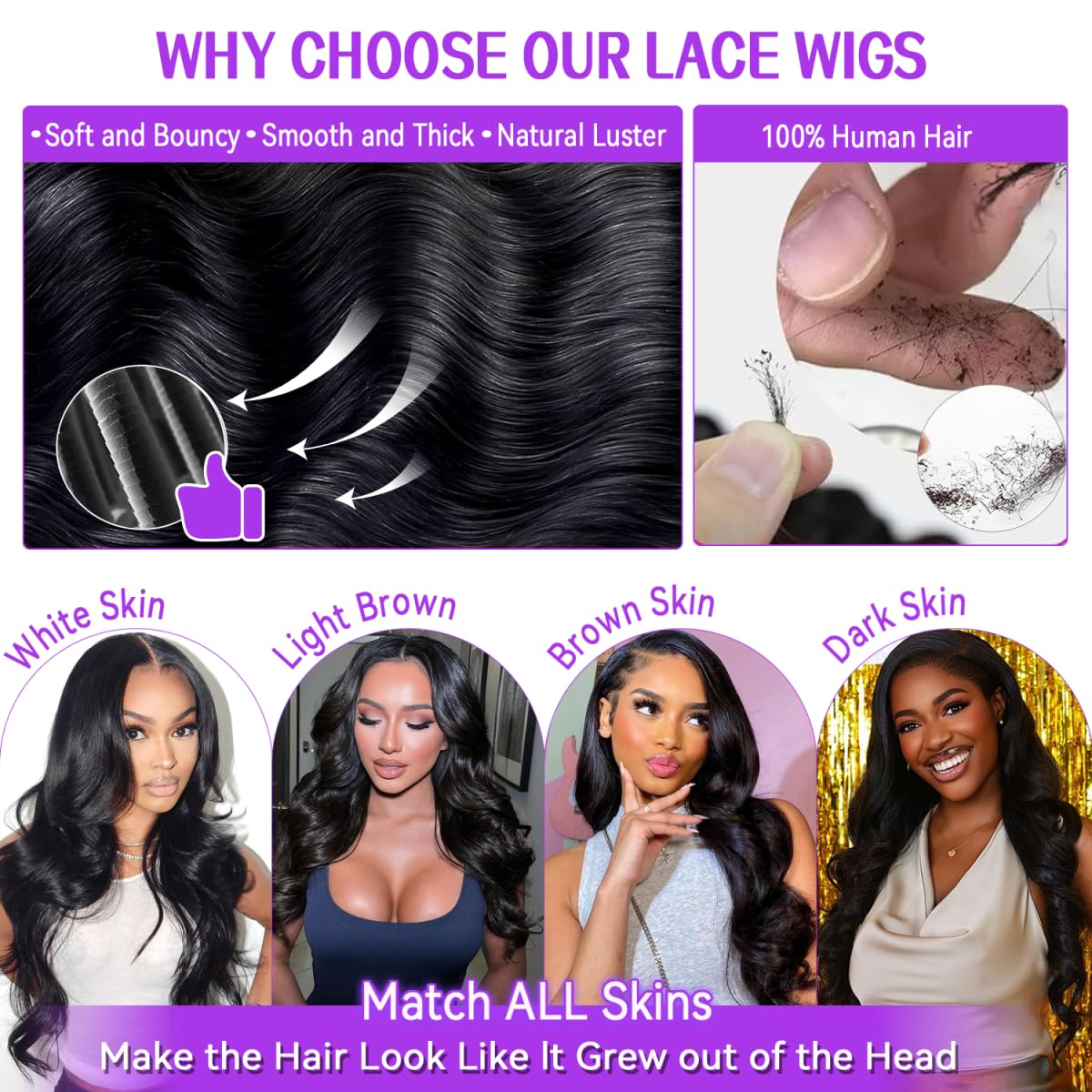 28 Inch 13x6 Lace Front Wigs Human Hair Pre Plucked Body Wave HD Transparent Lace Frontal Wigs Human Hair 180 Density Glueless Wig with Baby Hair for Women - Image 4