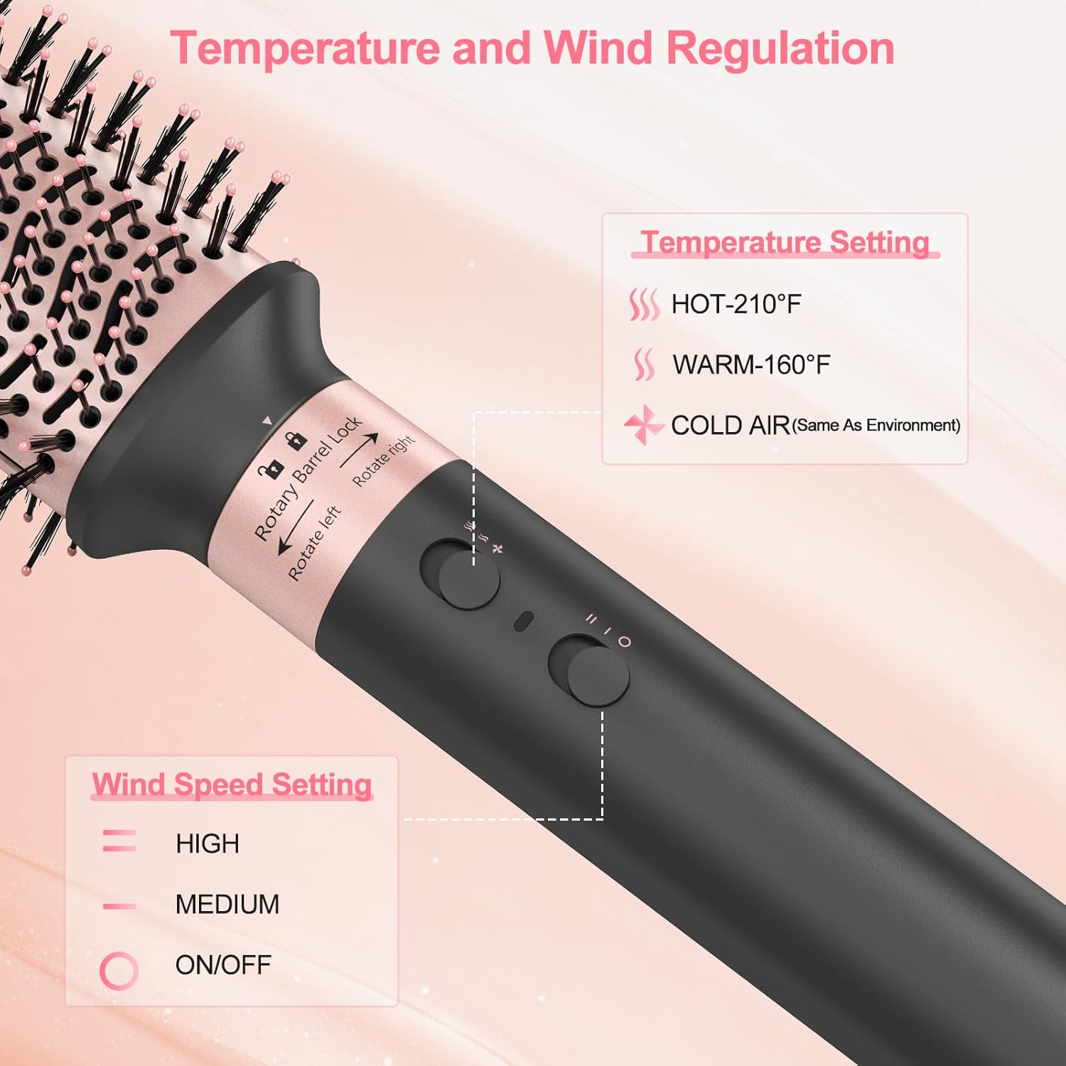Nimmu Hair Dryer Brush with 120,000 RPM High-Speed Negative Ionic Blow Dryer Brush Fast Drying, Multi Hair Styler Curlers, Professional Hot Air Styler for Curling Volumizing Straightening Styling - Image 5