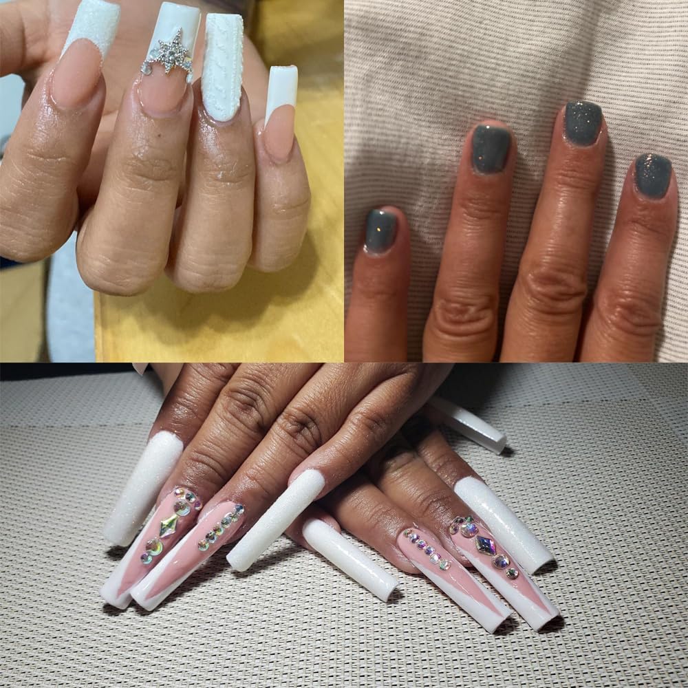 10g 0.2mm Shimmer White Rainbow Nail Glitter Holographic Shining Sugar Nail Glitter Candy Coat Powder Sugar Coating Effect Powder Nail Pigment Powder Nail Art Decorations Dust Diamond Dust for Nails - Image 2