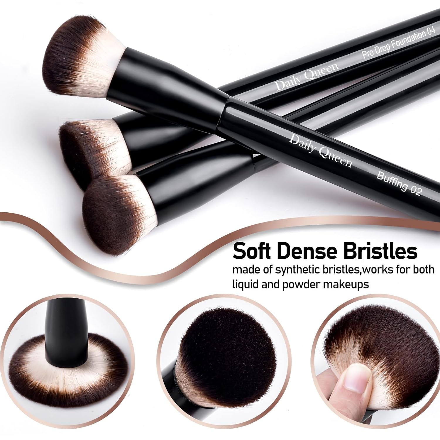 25 pcs Makeup Brush Set Holder Black Professional Kabuki Powder Concealers Eye shadows Blush Eyeliner Eyebrow Contour Eye blending Brushes (25pcs brush with box) - Image 8