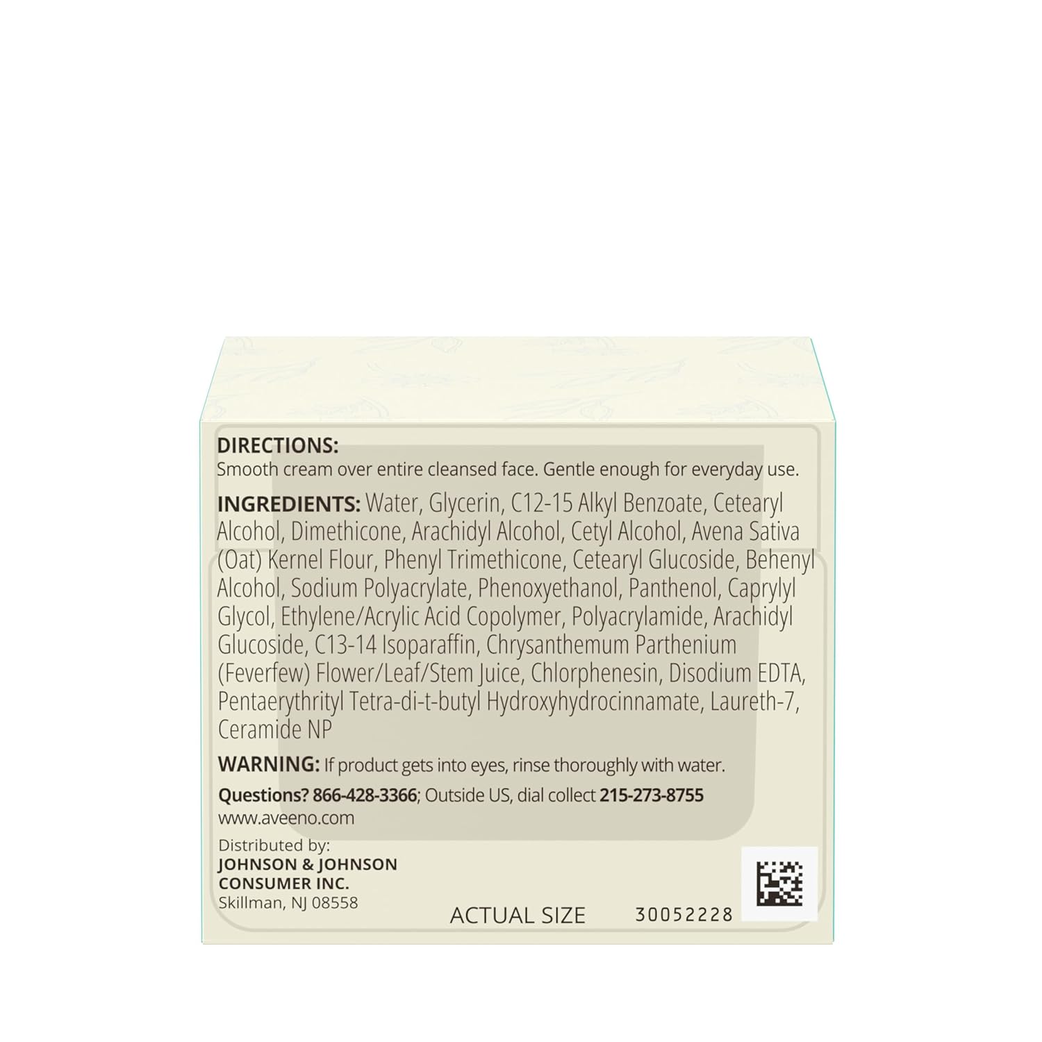 Aveeno Calm + Restore Facial Cream for Redness Relief, Soothing Face Moisturizer for Sensitive Skin, Hypoallergenic Formula, Fragrance-Free, 1.7 OZ - Image 9