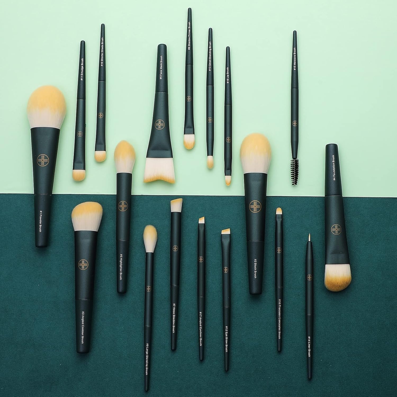 EIGSHOW Makeup Brushes 18pcs Professional Makeup Brush Travel Set with Eco Cylinder 2Cups Holder, Premium Synthetic Foundation Powder Concealer Blush Blending Eye Lip Brush Kit - Cruelty Free - Image 6