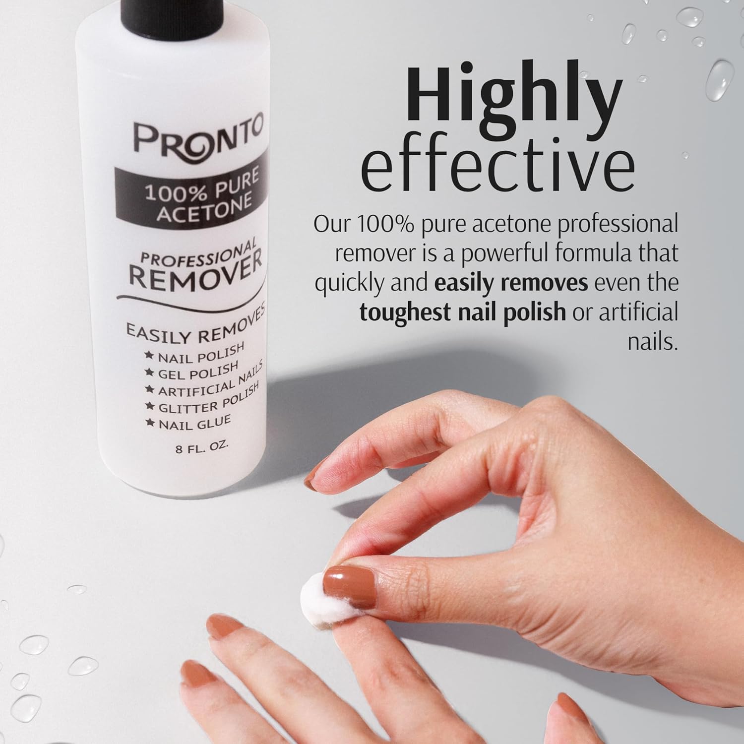 Pronto 100% Acetone Nail Polish Remover - Gel Polish Remover for Nails | Acetone Nail Polish Remover & Remover For Nails, Glue, Gel, Acrylic & Dip | 100 Percent Pure Acetone, 16 Fl oz (Pack of 1) - Image 5