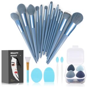 Makeup Brushes 22 Pcs Makeup Kit,Foundation Brush Eyeshadow Brush Make up Brushes Set (Blue, 22 Piece Set)