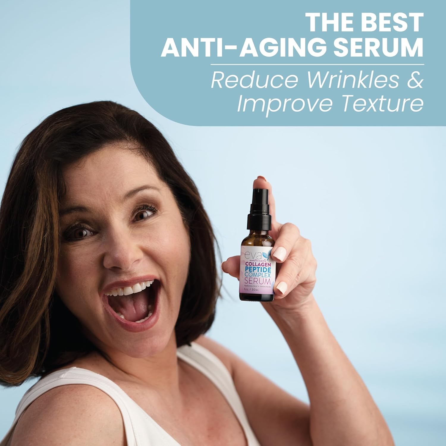 Collagen Peptide Face Serum 1 Oz Anti Aging Treatment with Hyaluronic Acid - Image 4