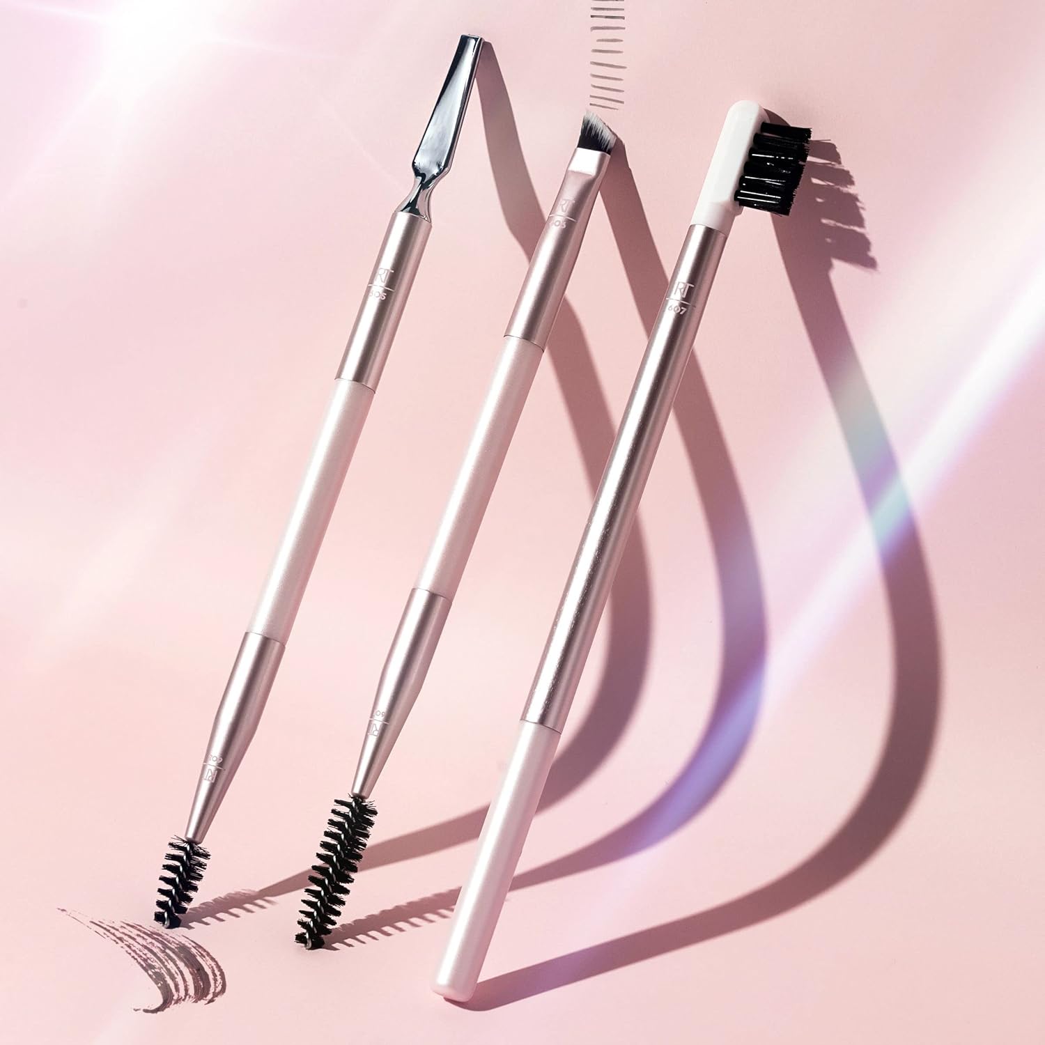 Real Techniques Brow Styling Set, For Lifting Brows, Fill & Style, Dual-ended Makeup Brushes, Full Kit for Eyebrows, Get Full, Laminated, or Natural Brows, Multiuse Tools, 3 Piece Set - Image 8
