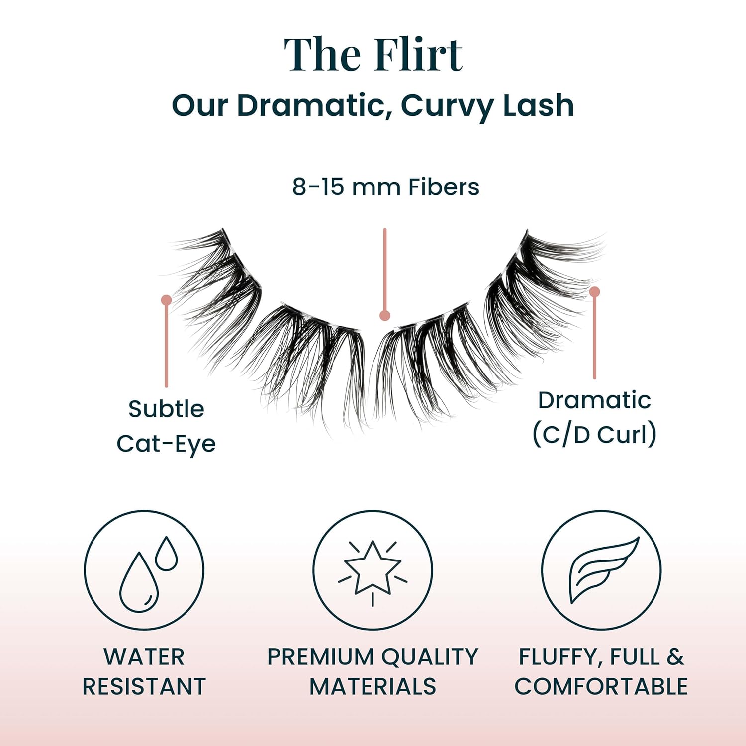 The Flirt Natural Lashes – Natural Lash Clusters for Women - Salon Quality At Home Eyelashes Extension Kit - 6 Lash Sets - No Lash Glue Included - Image 3