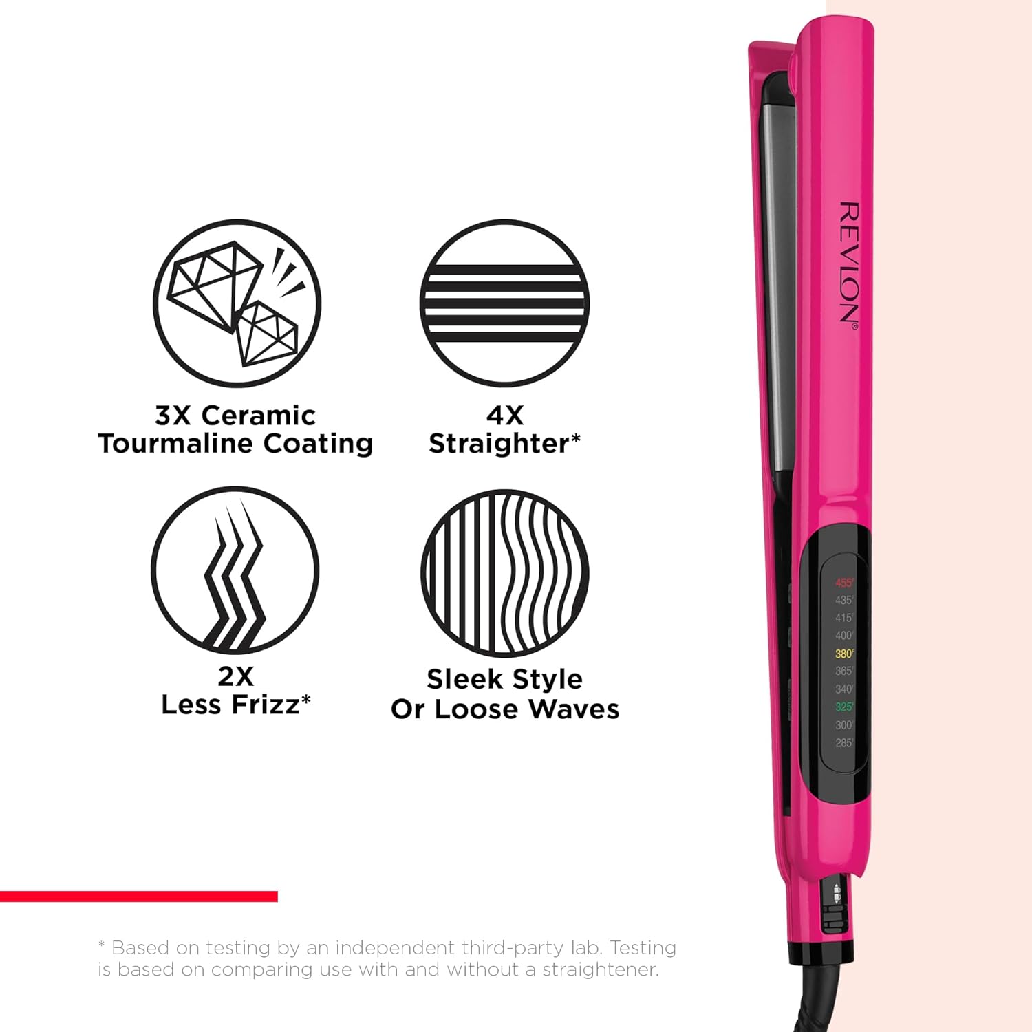 Revlon Smooth Brilliance Ceramic Hair Flat Iron | Smooth Glide and Ultra-Sleek Sylas, (1 in) - Image 4