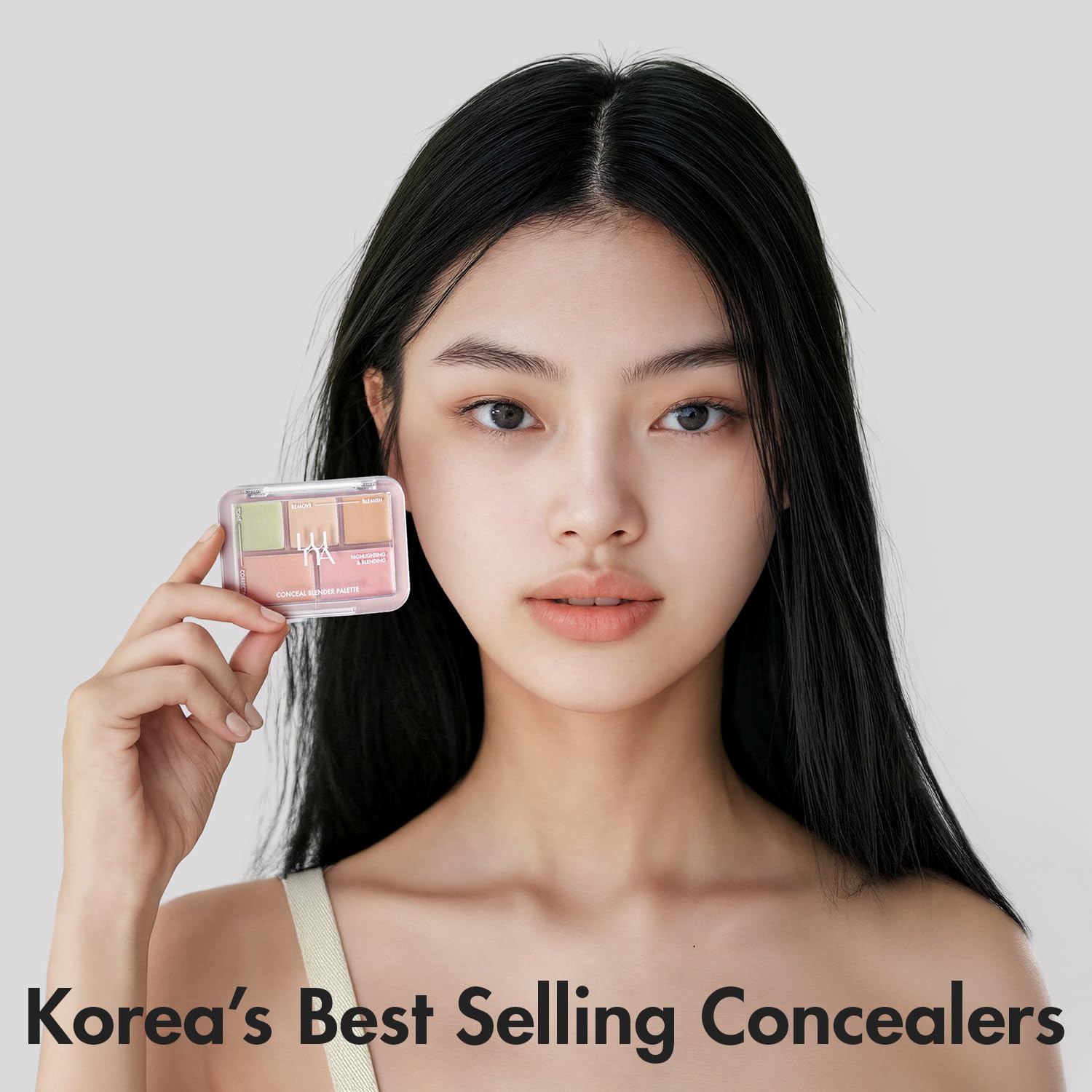 LUNA Conceal Blender Palette 5-in-1 Color Correcting and Concealing Makeup with Beige, Green, Vanila, Medium Peach and Pure Bright Buildable Coverage for Redness, Dark Circles and Blemishes - Image 4