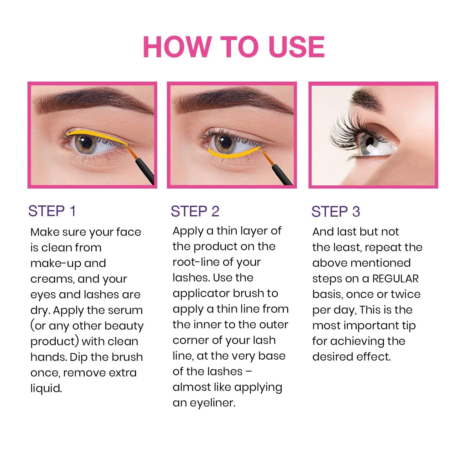 VieBeauti Premium Eyelash Growth Serum: Lash Enhancing Serum with Advanced Formula to Boost Longer Fuller and Thicker Looking Lashes - Vegan & Cruelty-Free for Sensitive Eyes 3mL 3-Month Supply - Image 5