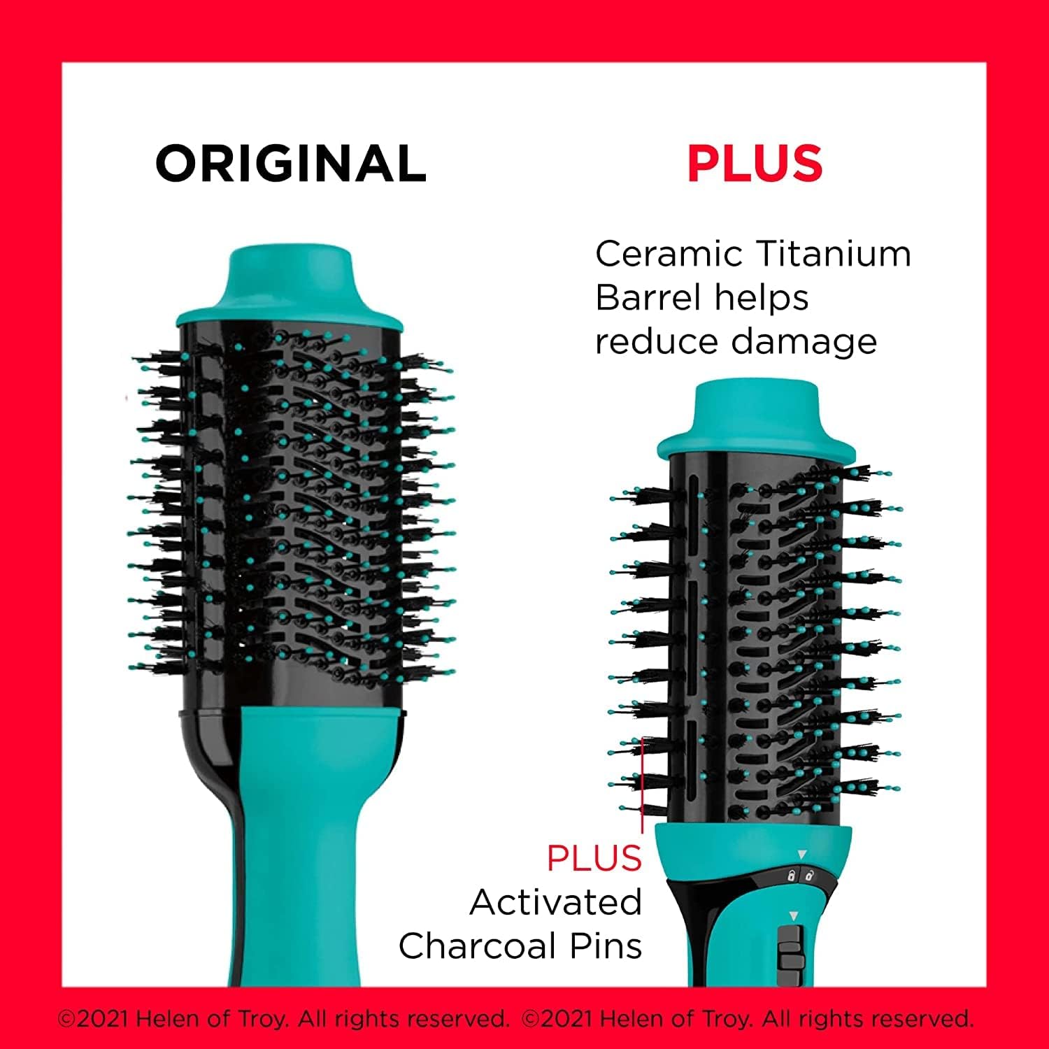 REVLON Salon One-Step Original 1.0 Hair Dryer and Volumizer Hot Air Brush, Teal - Diffuser, Ionic Technology, Adjustable Heat Settings, Cool Tip, Dryer Attachment - Image 5