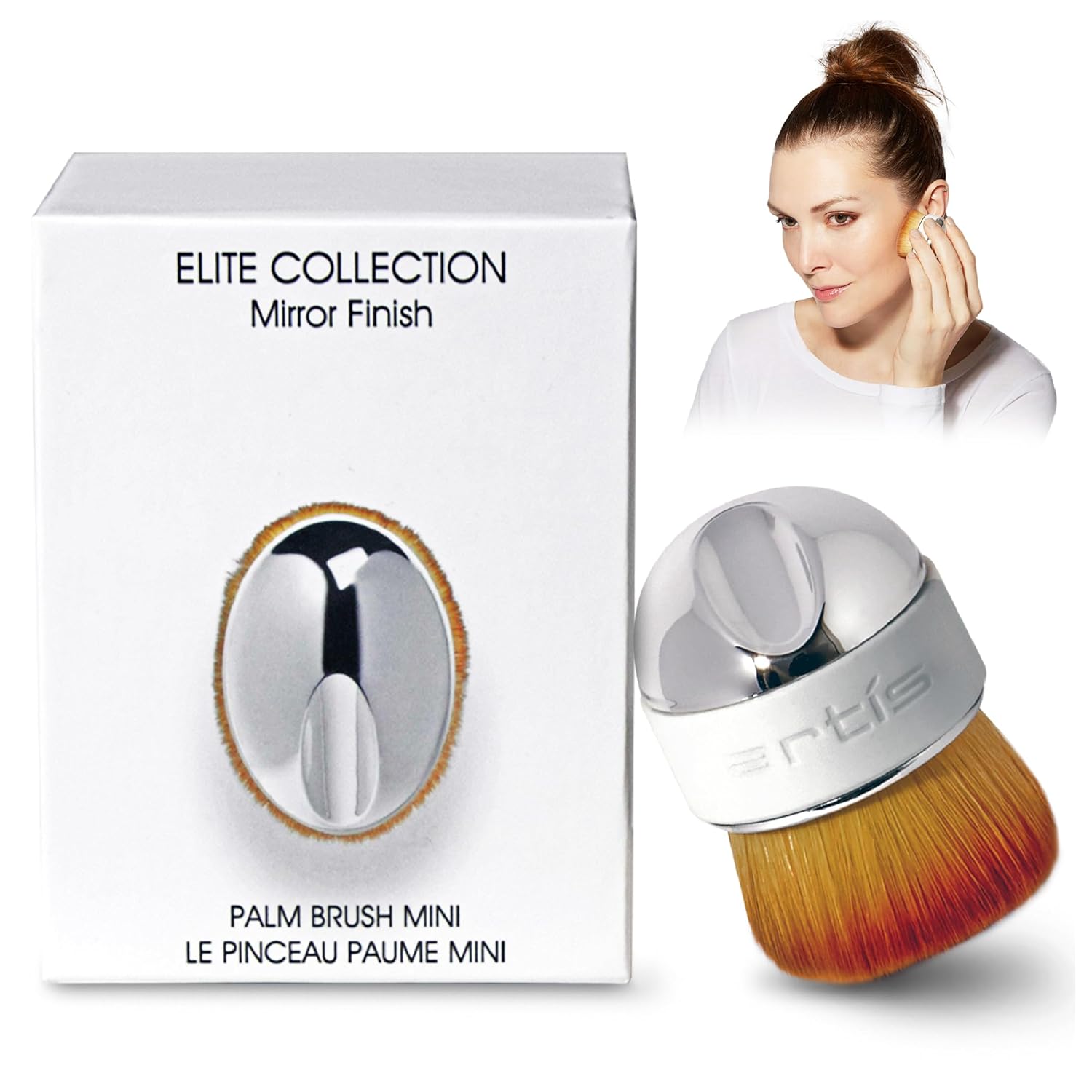 Artis Elite Palm Makeup Brush Luxury Synthetic Cosmefibre Brush Ideal For Foundation, SPF, Skincare Use With Liquids, Powders, and Creams Creates A Streak-Free Application