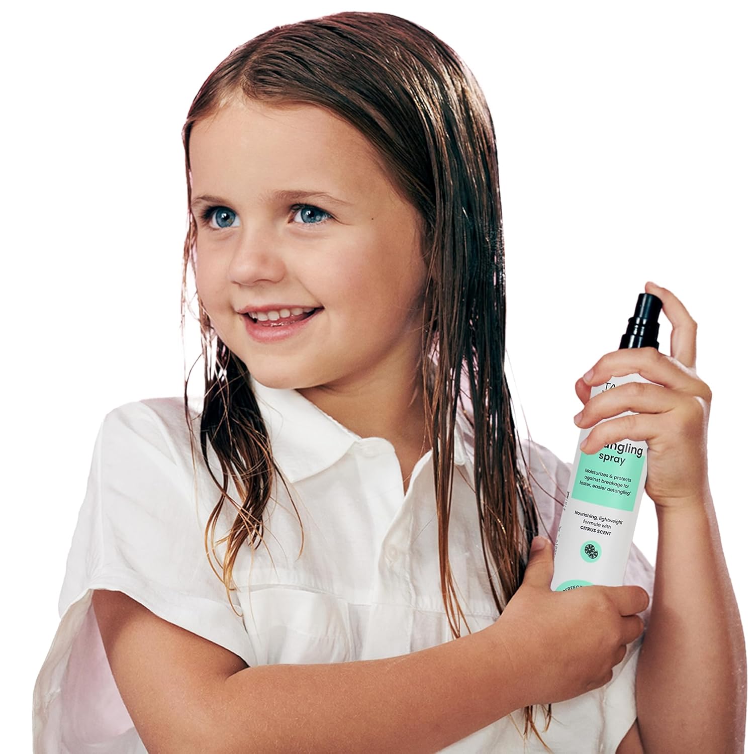 TANGLE TEEZER Hair Detangler Spray for Kids, Vegan and Sulfate-Free with a Fresh & Fruity Scent, for all Hair Types, 5 Fl Oz - Image 3
