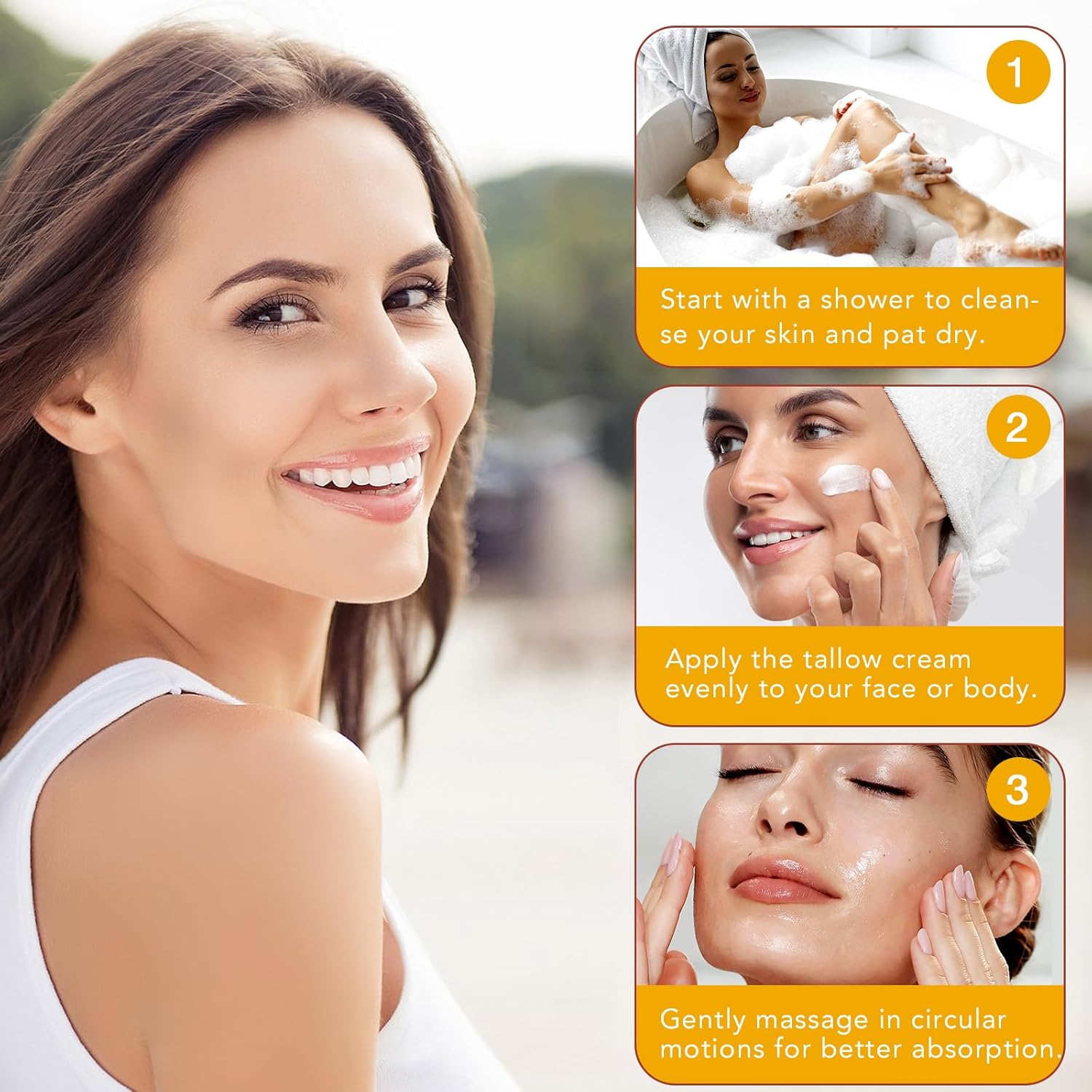 Beef Tallow for Skin, Beef Tallow for Face, Hydrating Tallow Balm with Raw Honey and Beeswax, Grass-Fed Beef Tallow & Raw Wild Honey Blend, Body & Face Moisturizer, Natural Formula, Light Scent - Image 8